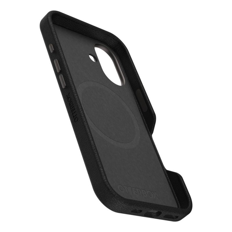 Detalle 2 de OtterBox Symmetry Series Cactus Leather Cover Negro para iPhone 16