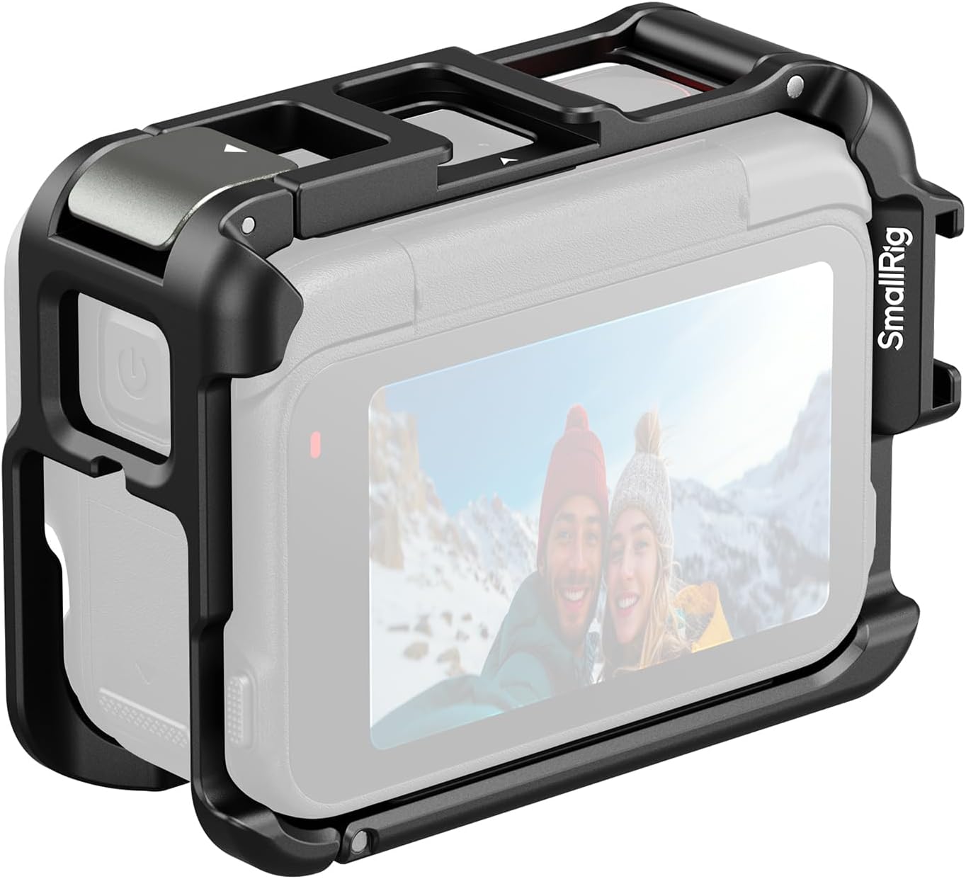 Detalle de SmallRig Cage pour Insta360 Ace Pro 2 / Ace Pro : cadre de montage avec griffe et orientation horizontale/verticale