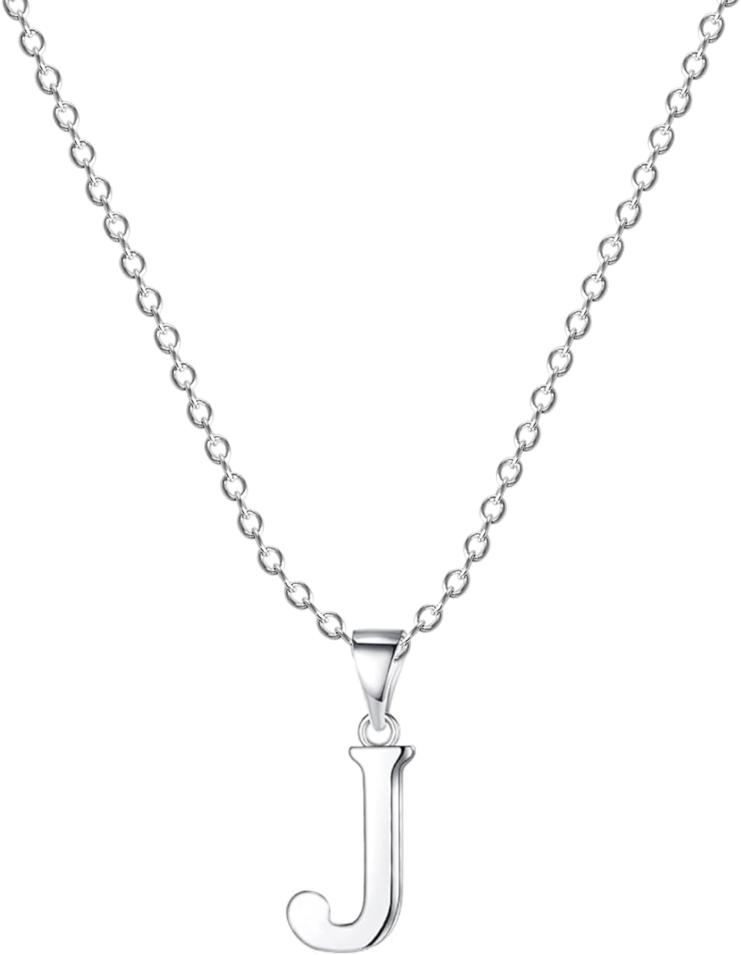 Thumbnail 6 de XWN Damen Halskette mit Buchstaben Anhänger aus Edelstahl – Silber Initialen Kette, 38 cm + 5 cm Verlängerung