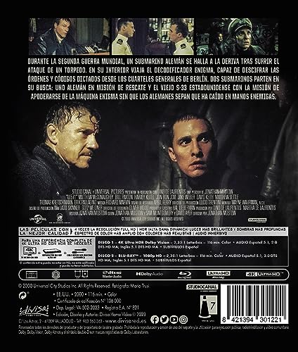 Detalle de U-571 4K UHD + Blu-ray (edición)