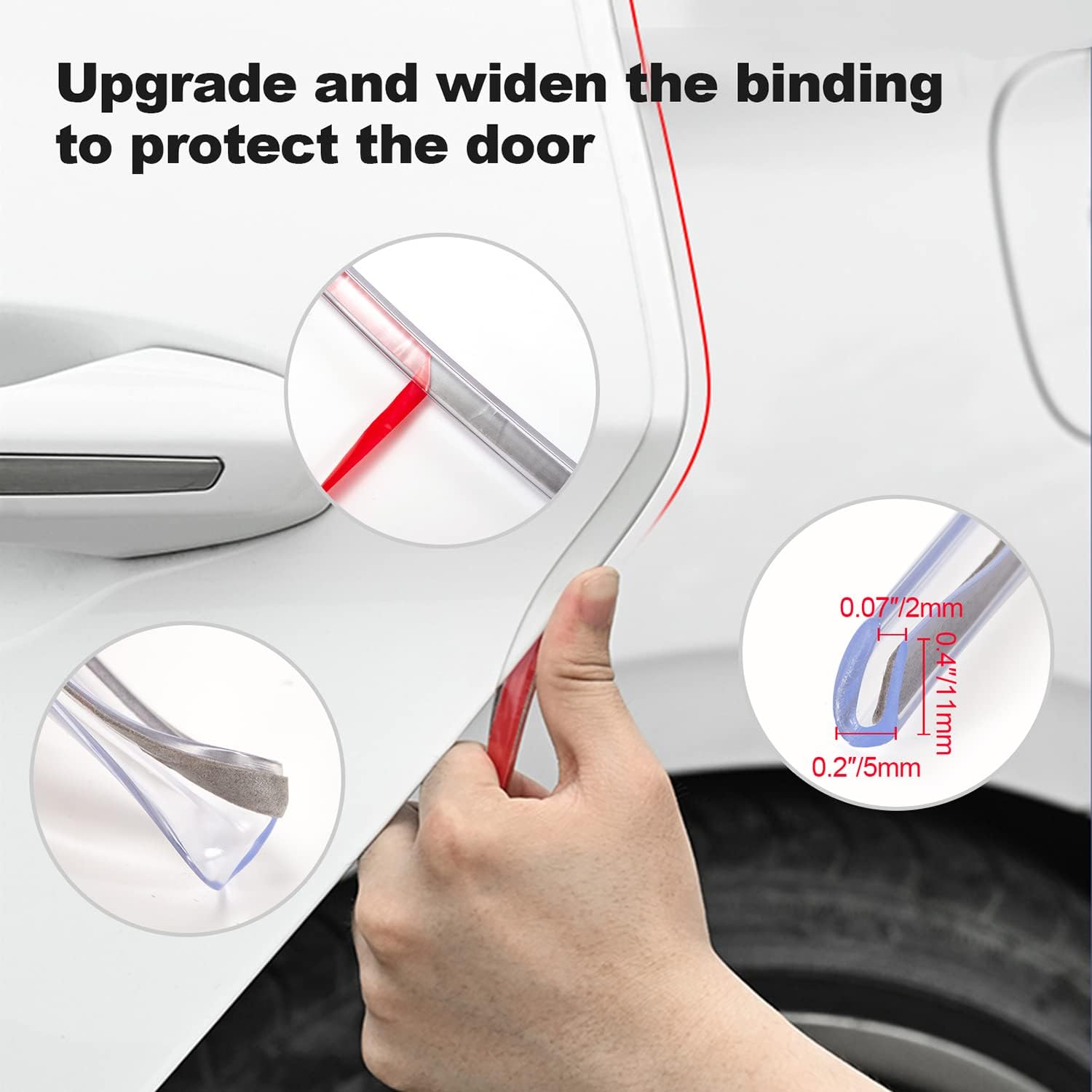 Detalle de MRCPRIAN Transparent Widen Car Door Edge Protector