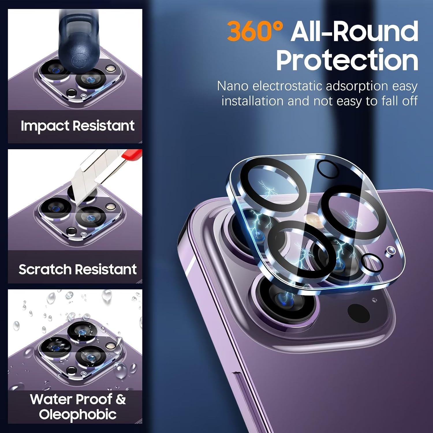 Detalle 2 de UniqueMe Camera Lens Protector 3 Pack