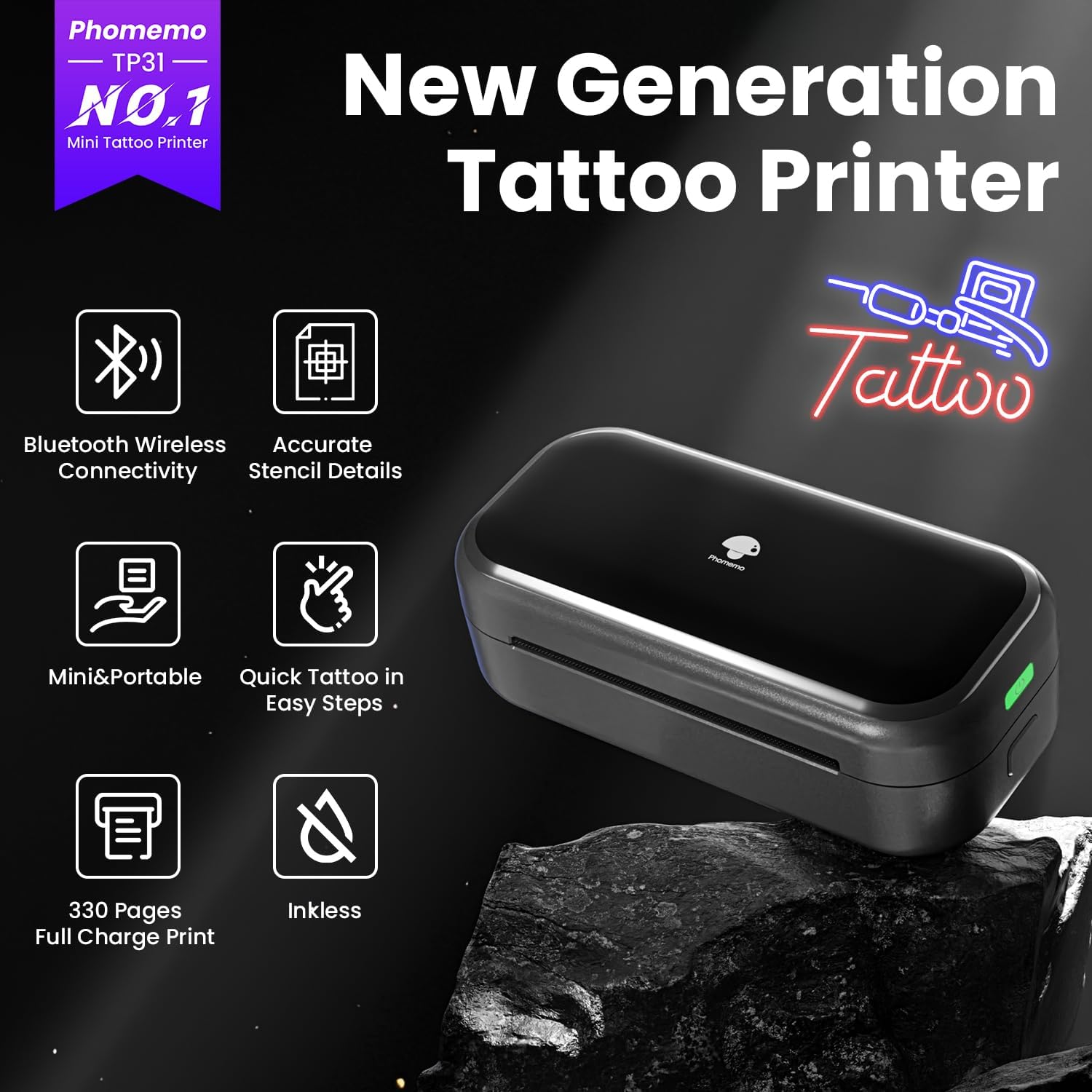Detalle 2 de Phomemo TP31 Tattoo Drucker 80 mm