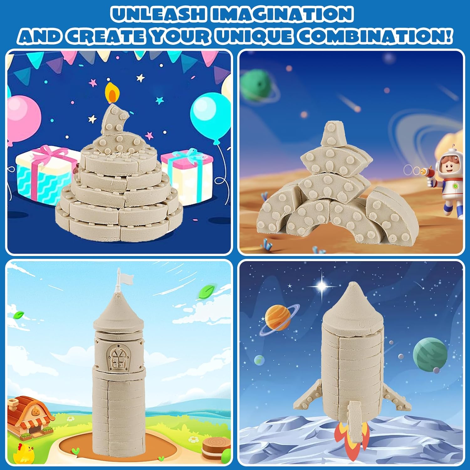 Thumbnail 5 de CICIPLAY Play Sand Set 1.7 lb mouldable sand