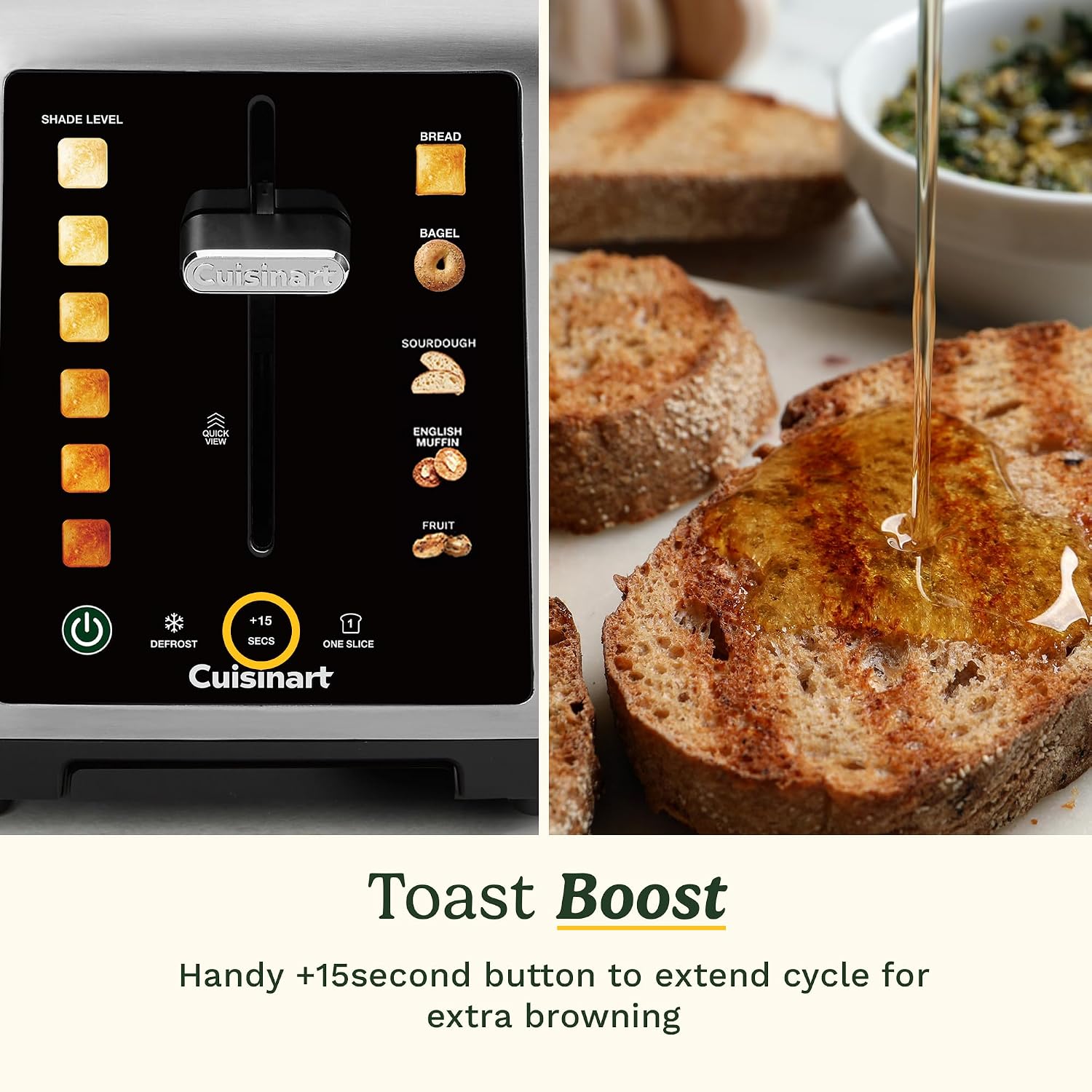Detalle de Cuisinart SimpliTouch XL 2-Slice Toaster with Colour touchscreen and XL slots