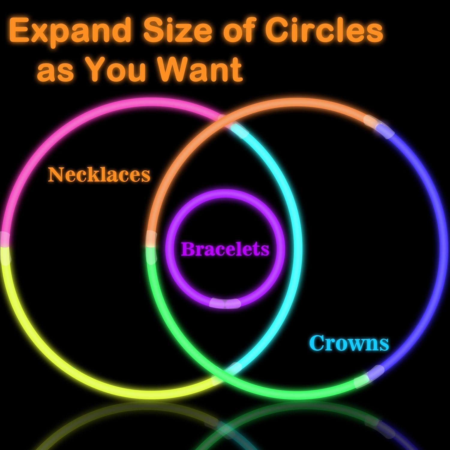 Thumbnail 3 de NYE Glow Sticks Party Pack 8" glow sticks ๐