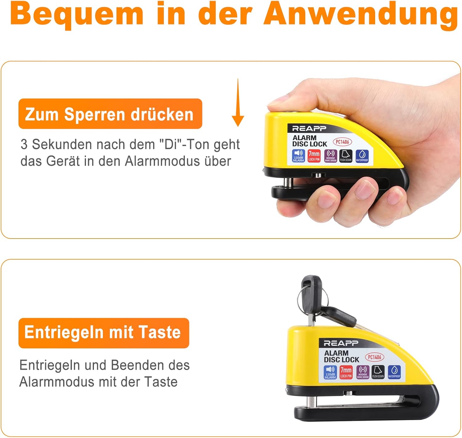 Thumbnail 3 de REAPP Bremsscheibenschloss 110 dB 🔒