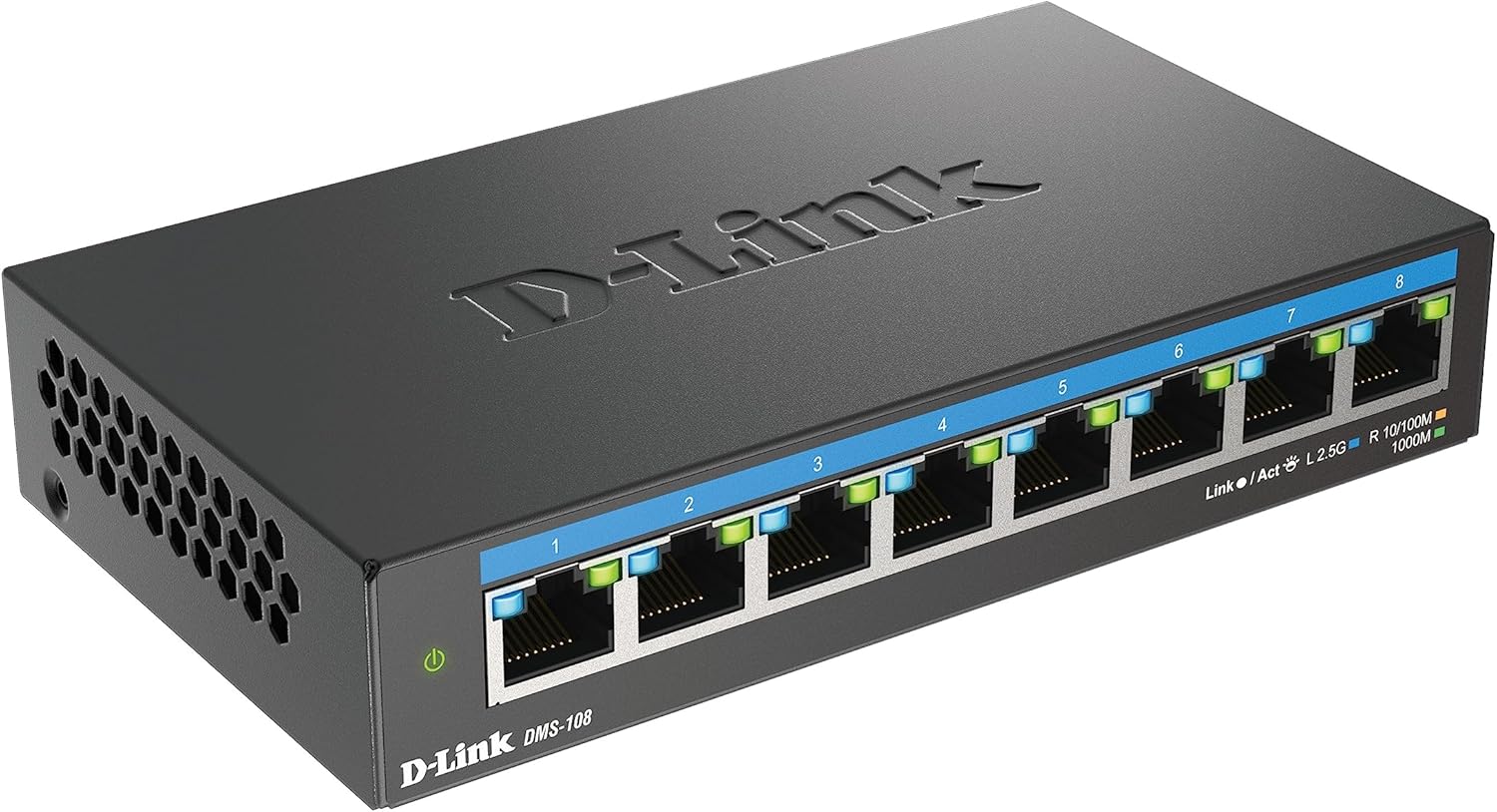 Thumbnail 2 de D-Link DMS-108 8-Port Multi-Gigabit Desktop-Switch (unmanaged) mit 8× 2,5G Ports, QoS & Plug&Play