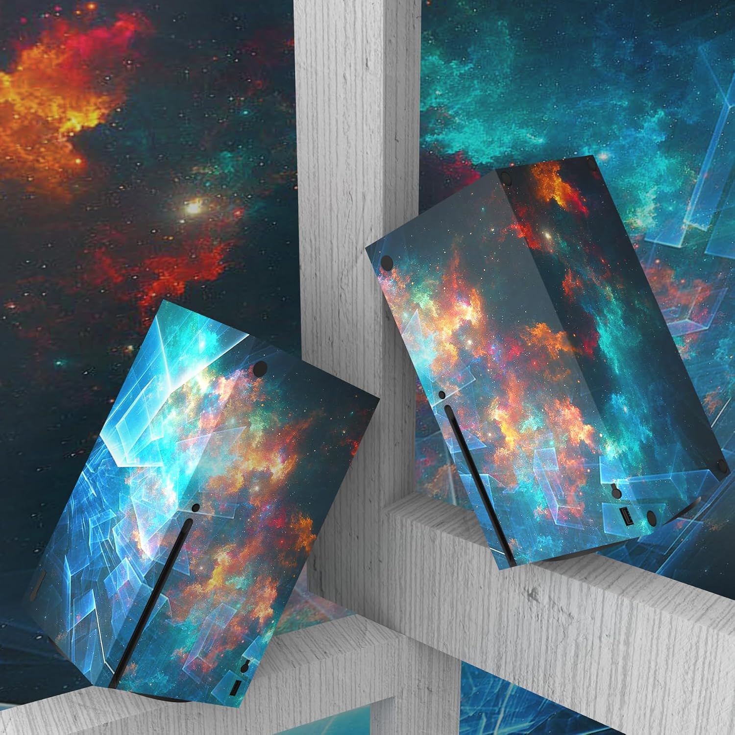 Detalle de PlayVital Galaxy Rift Custom Vinyl Skins for Xbox Series X