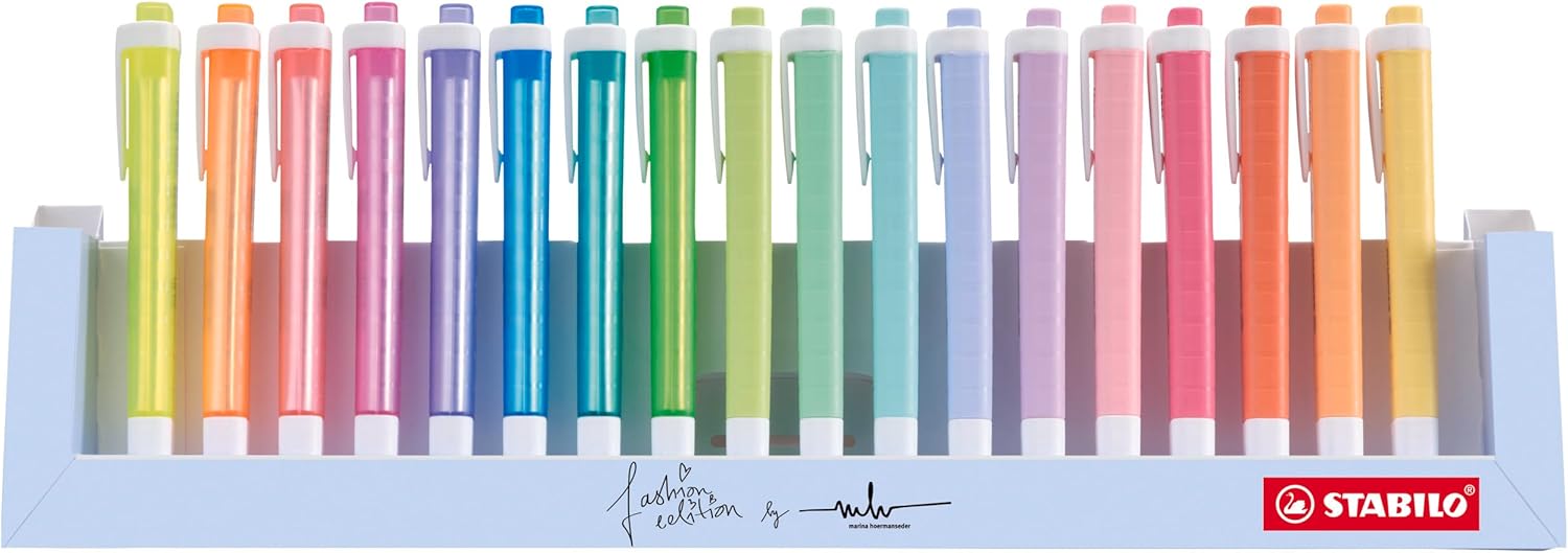 Detalle de STABILO swing cool Desk set Marina Hoermanseder 18 colores 🖊