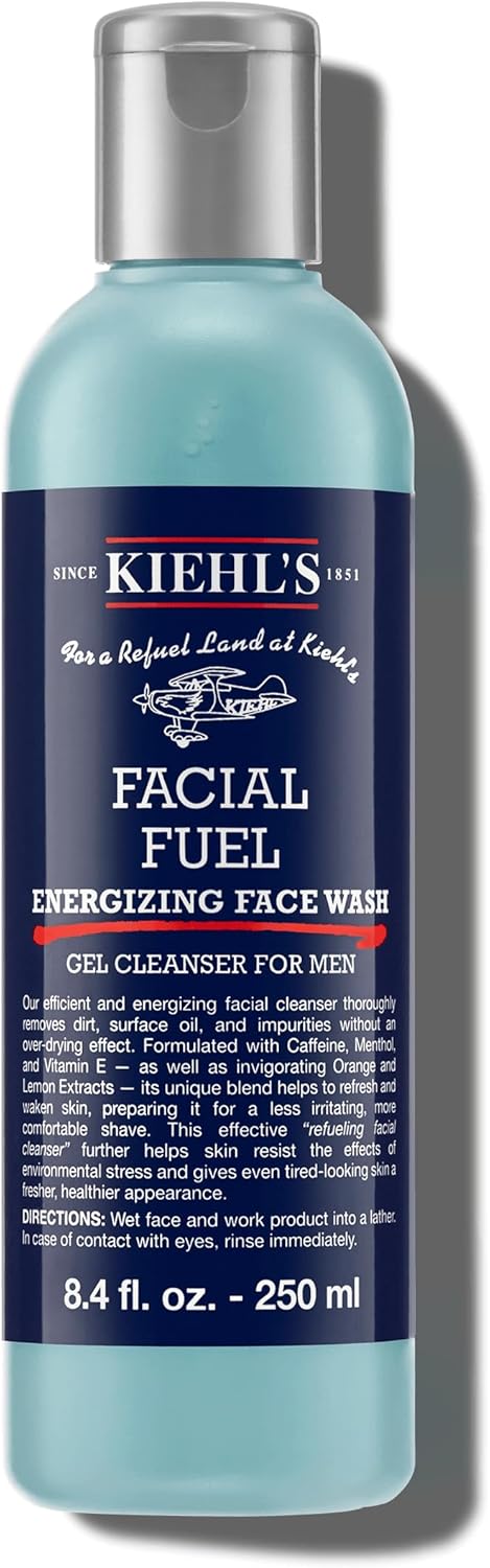 Detalle de Kiehl’s Facial Fuel Energizing Face Wash (Refreshing Men’s Gel Cleanser) with Caffeine