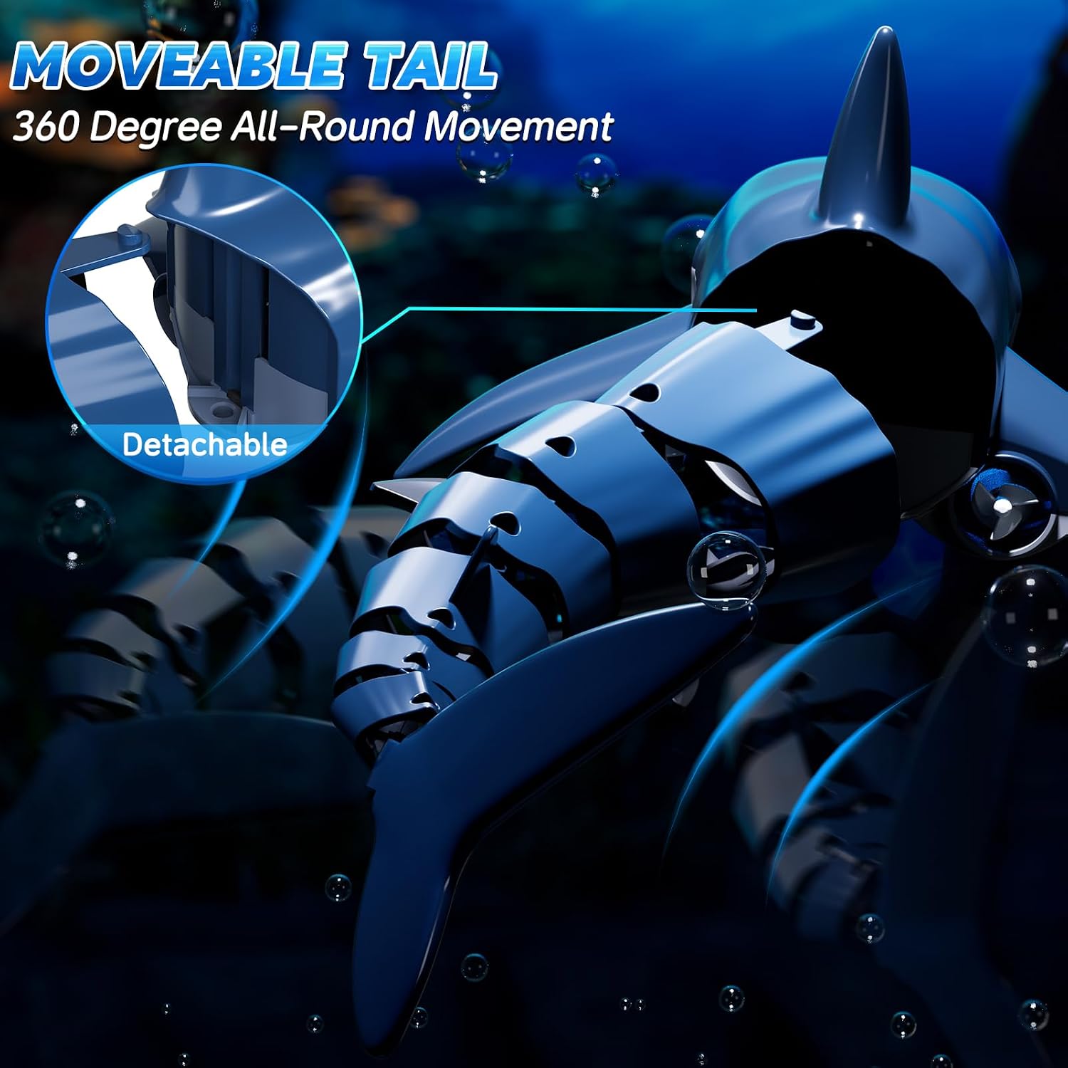 Detalle de WATUDOU Remote Control Shark Toy, 1:18 Scale