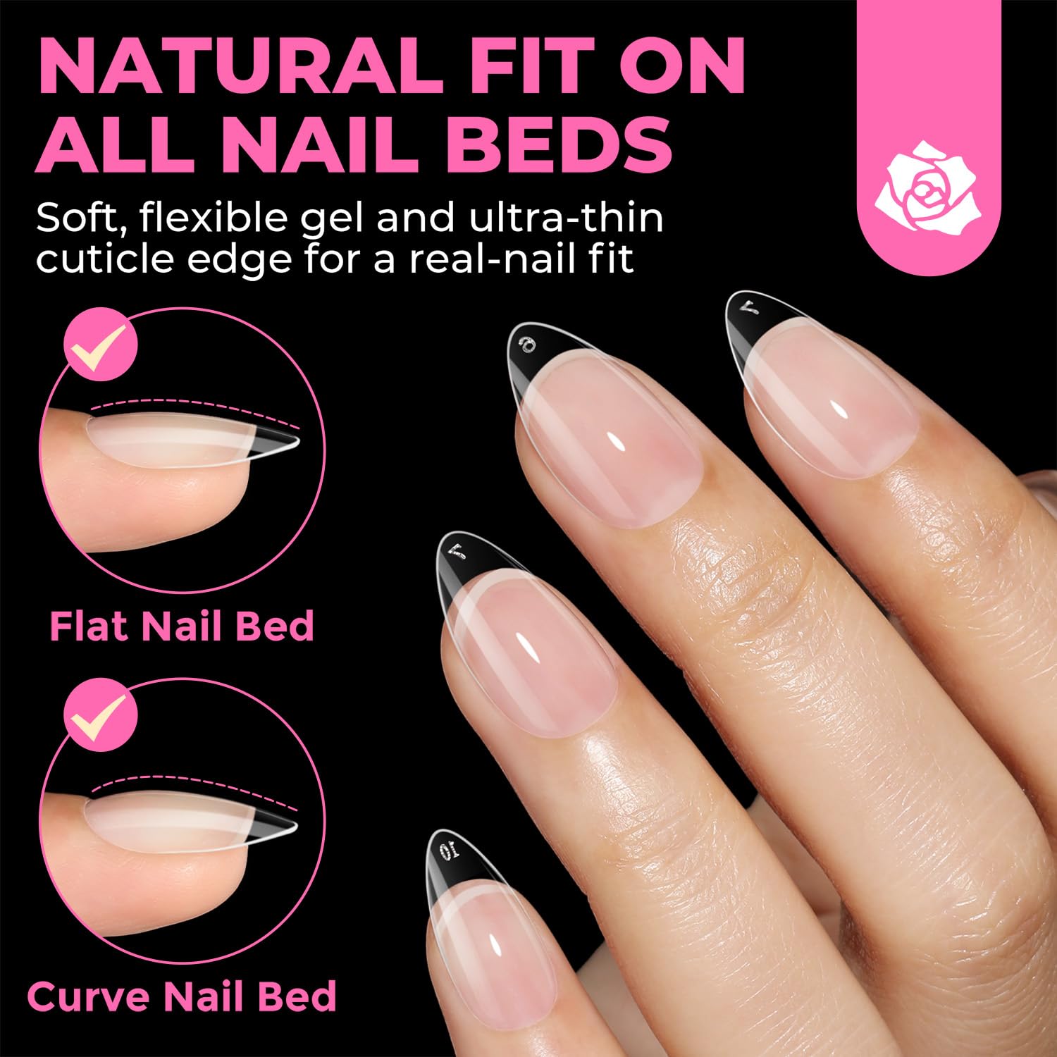 Detalle 2 de UNA GELLA Short Almond Nail Tips