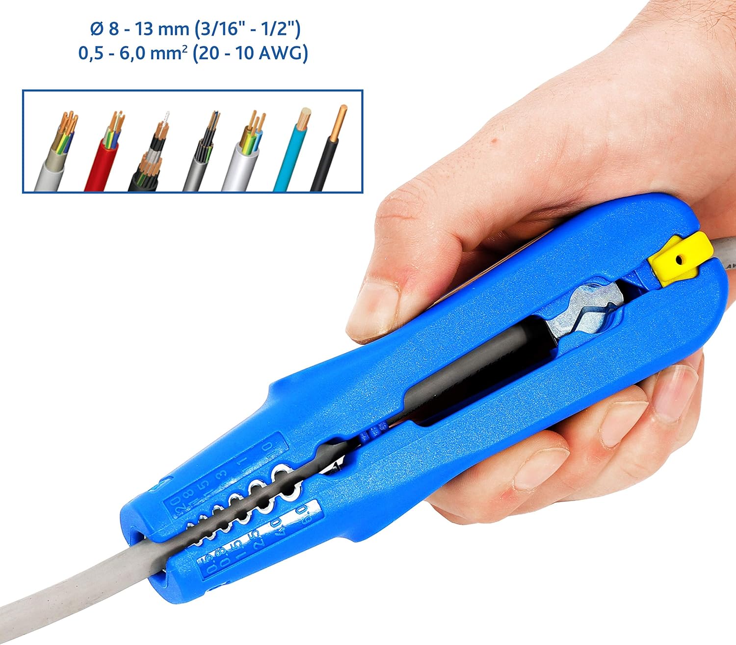Detalle 2 de S&R N100 outil à dénuder 8–13 mm 🛠