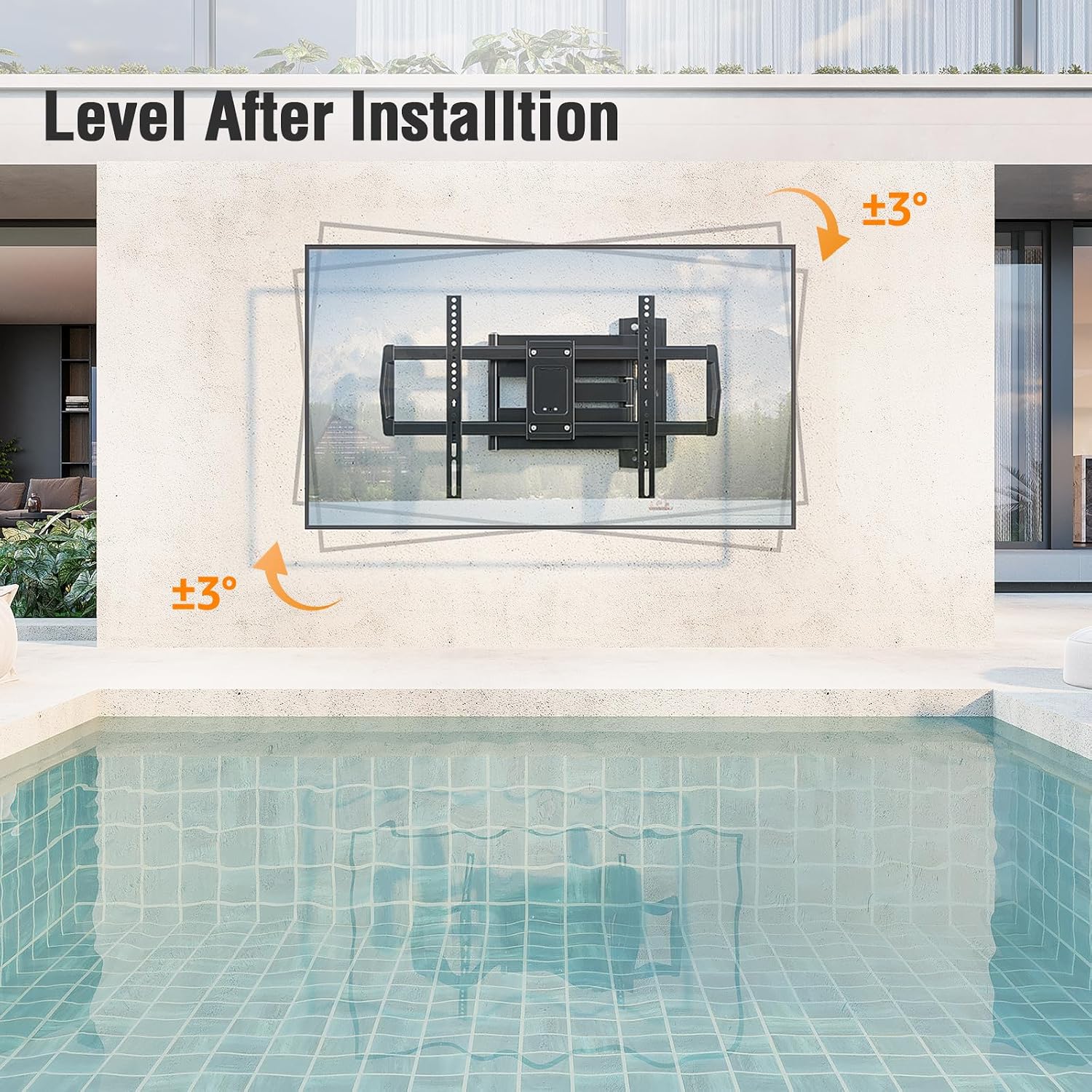 Thumbnail 6 de ELIVED Outdoor TV Wall Mount for 42–75-Inch TVs, 37.9-Inch Arm, Full Motion