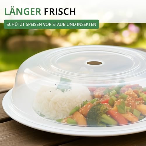Detalle 2 de Westmark Mikrowellen-Abdeckhauben, 2er-Set, Durchmesser 25 cm – Transparent
