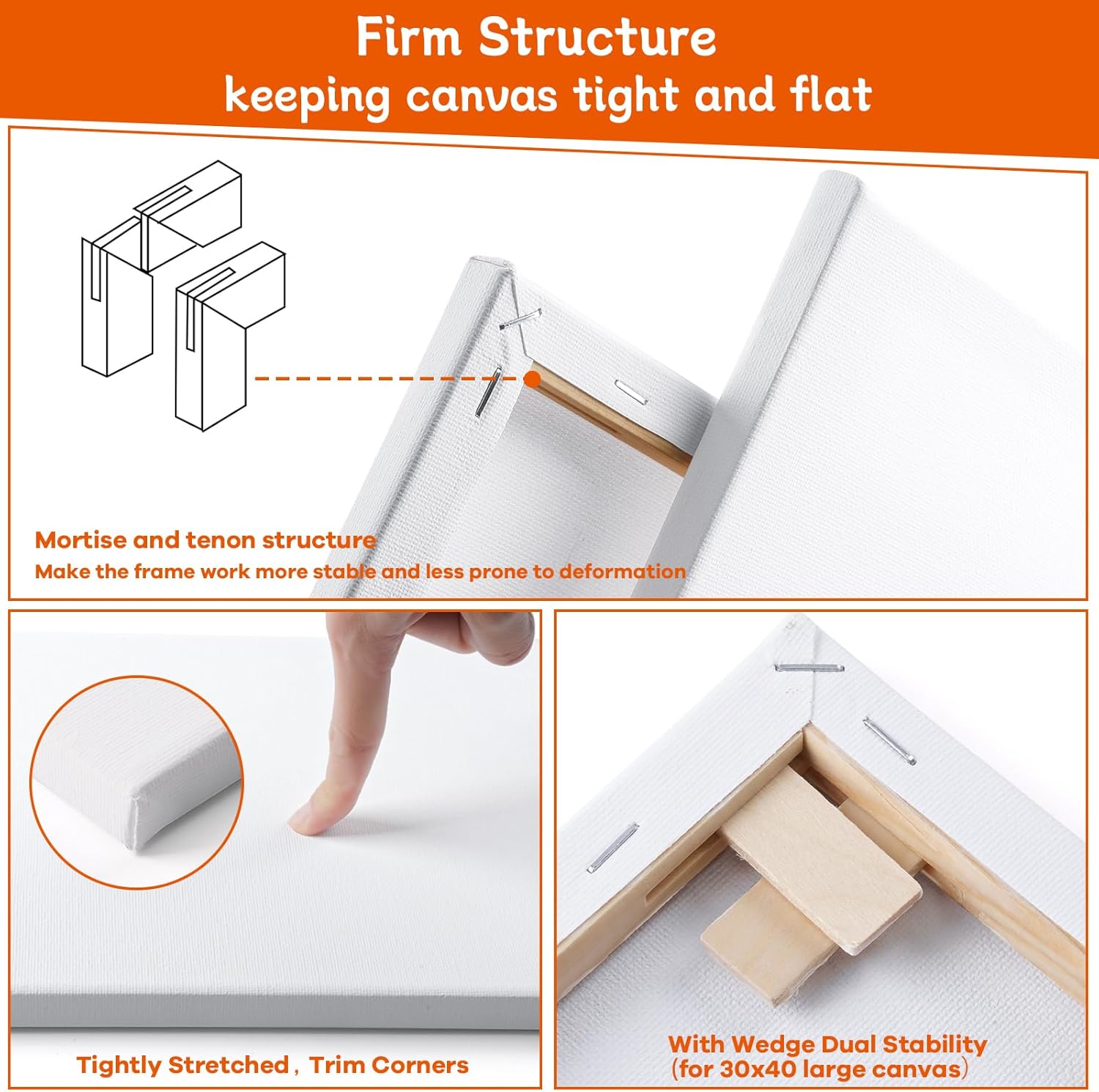 Thumbnail 5 de Koncci Stretched Canvas for Painting (10-pack, multiple sizes)