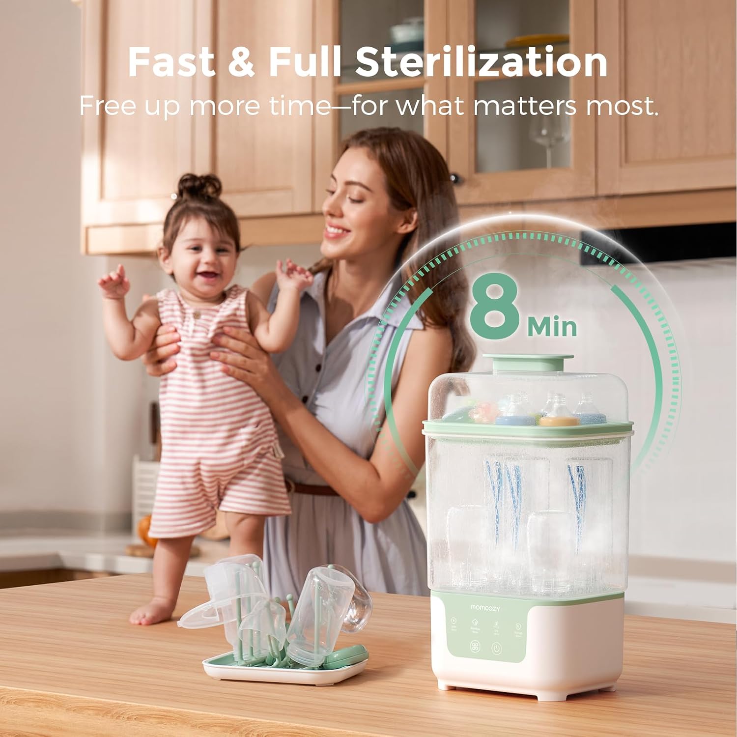 Detalle de Momcozy Bottle Sterilizer 6 Bottles Capacity