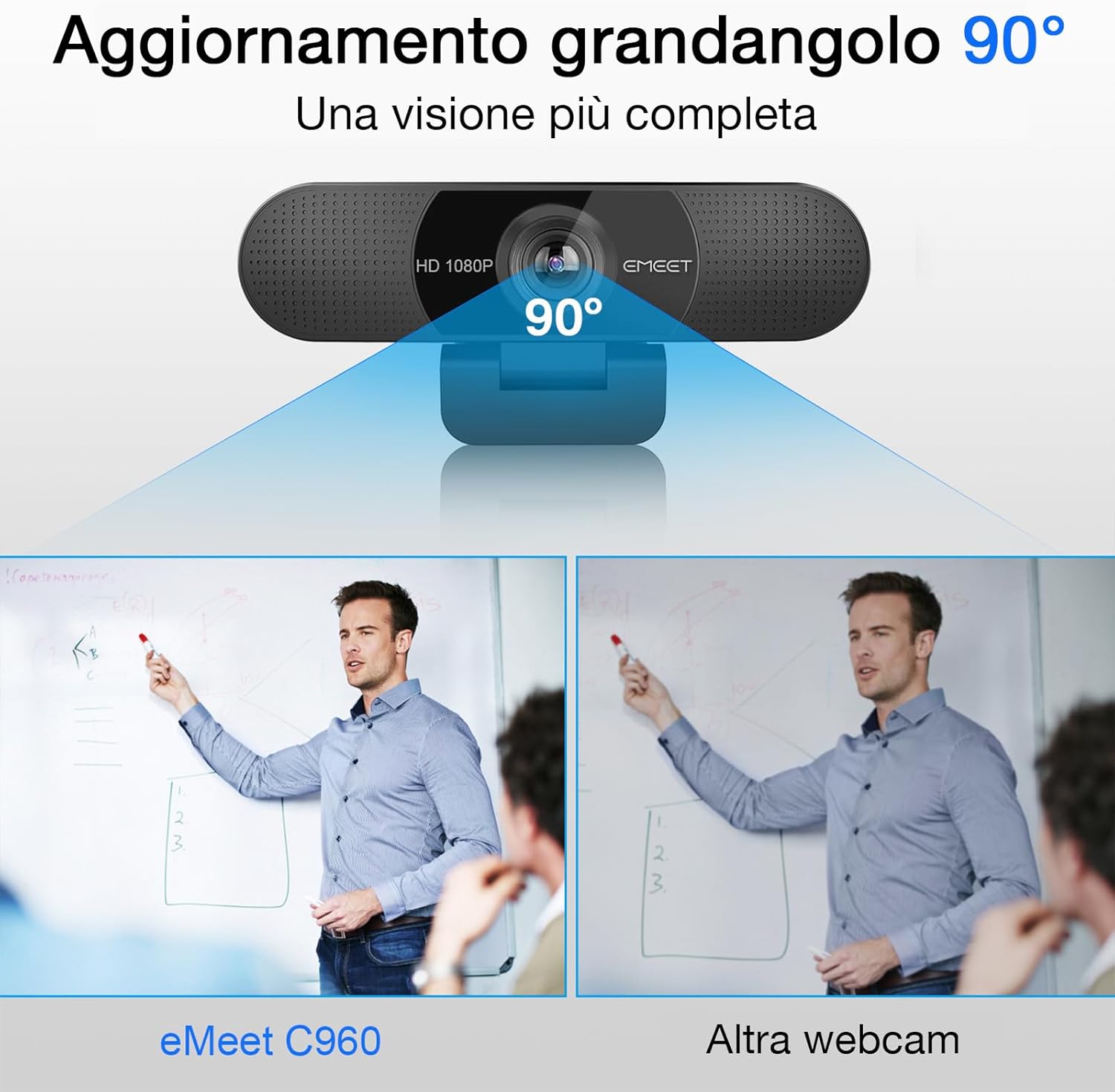 Thumbnail 2 de EMEET C960 Webcam Full HD 1080p con microfoni duali