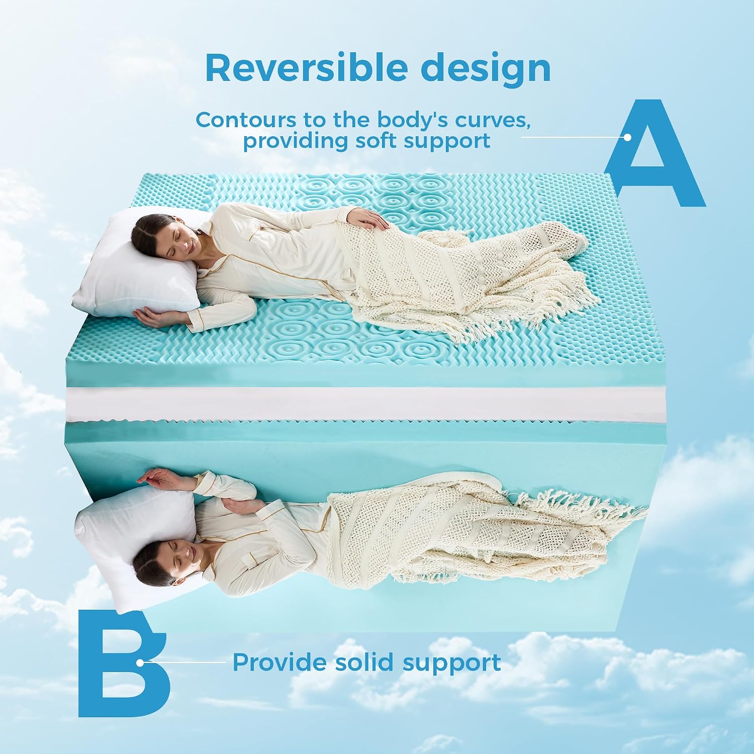 Thumbnail 2 de BDEUS Queen Mattress Topper, 4-Inch