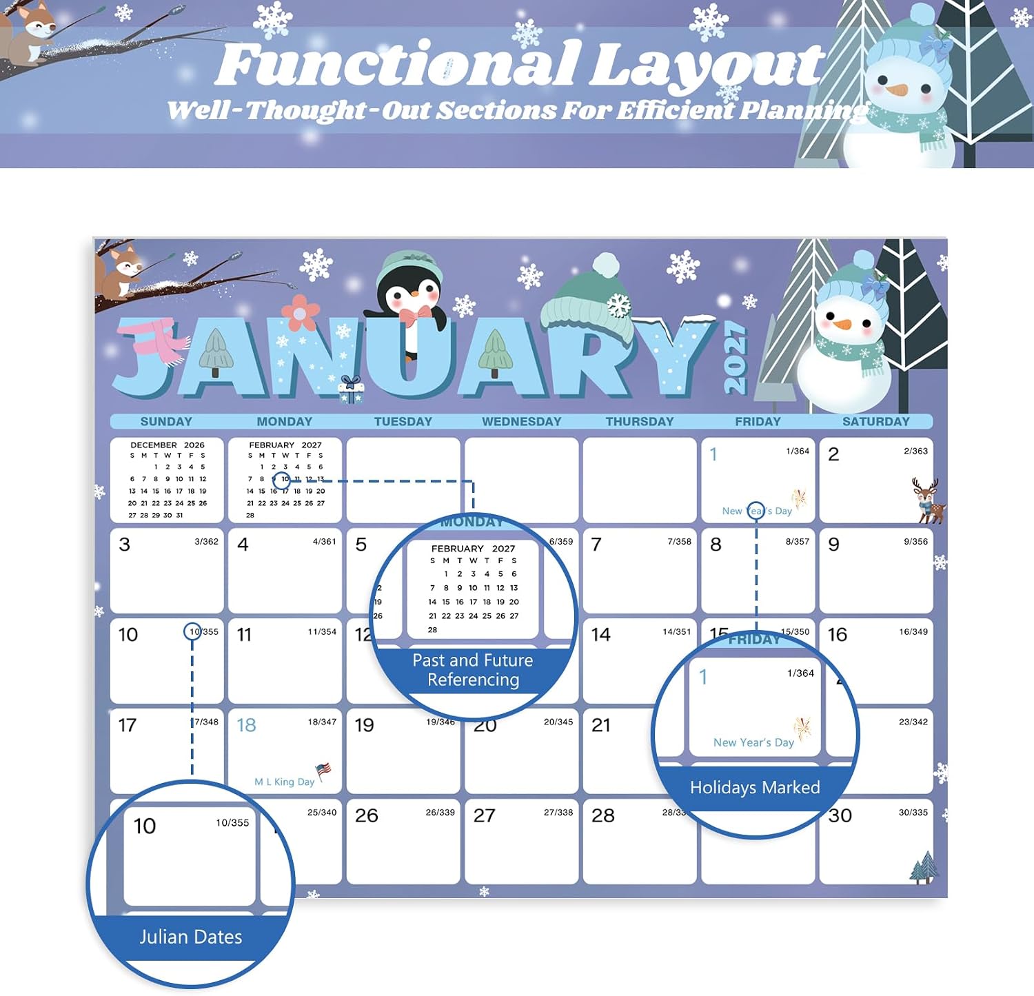 Thumbnail 2 de XISIDO Magnetic Refrigerator Calendar, 18-Month