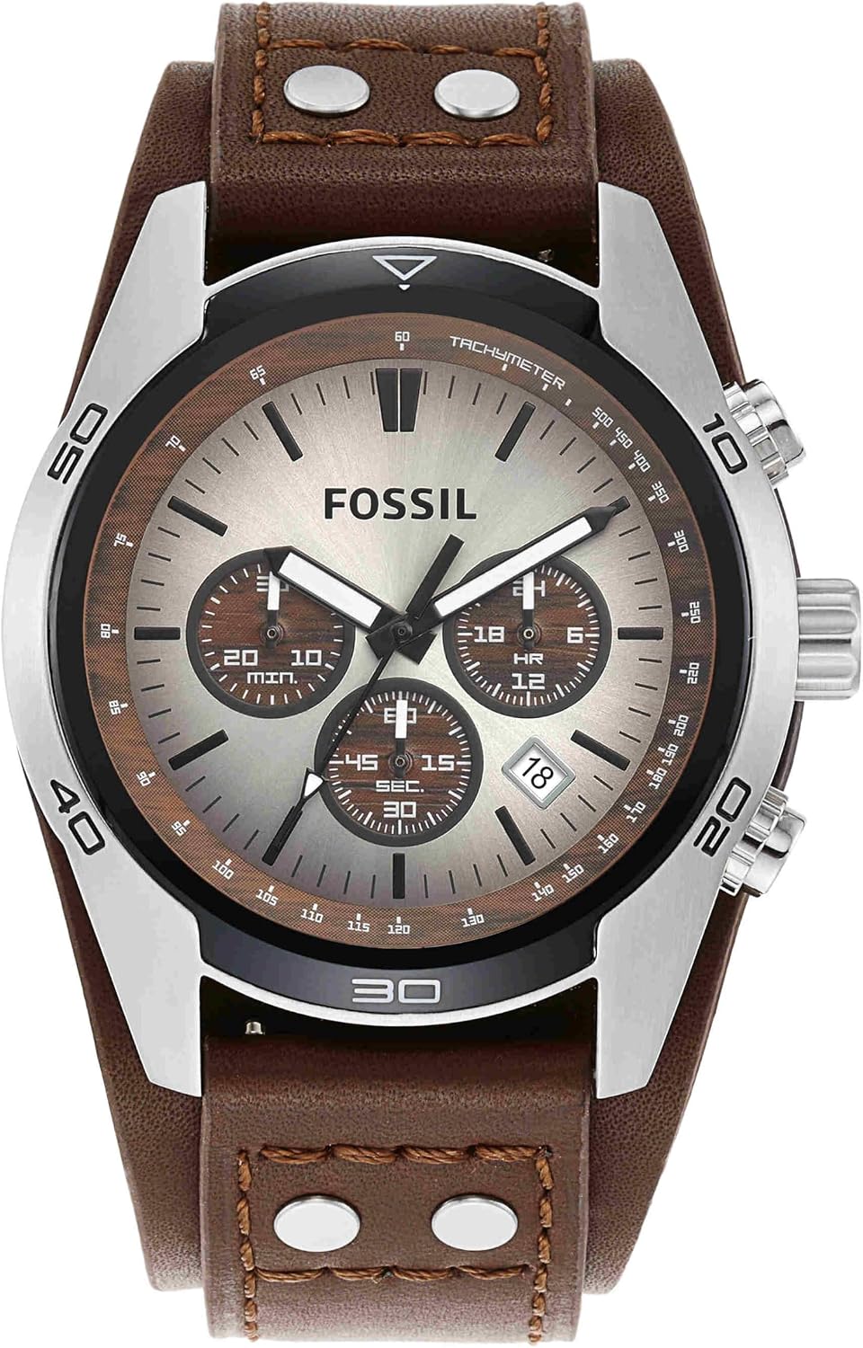 Thumbnail 6 de FOSSIL Montre Coachman pour homme CH2564 — mouvement quartz, chronographe, boîtier acier 45 mm et cuir véritable