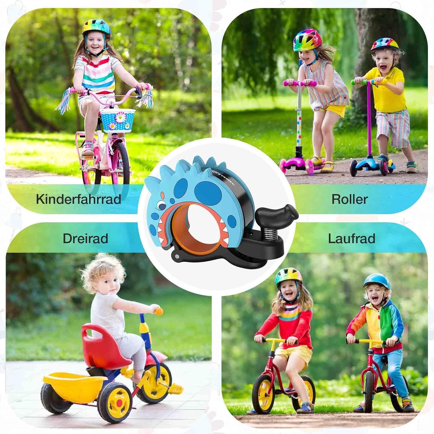 Thumbnail 6 de toptrek Kinder-Fahrradklingel 110 dB Dino