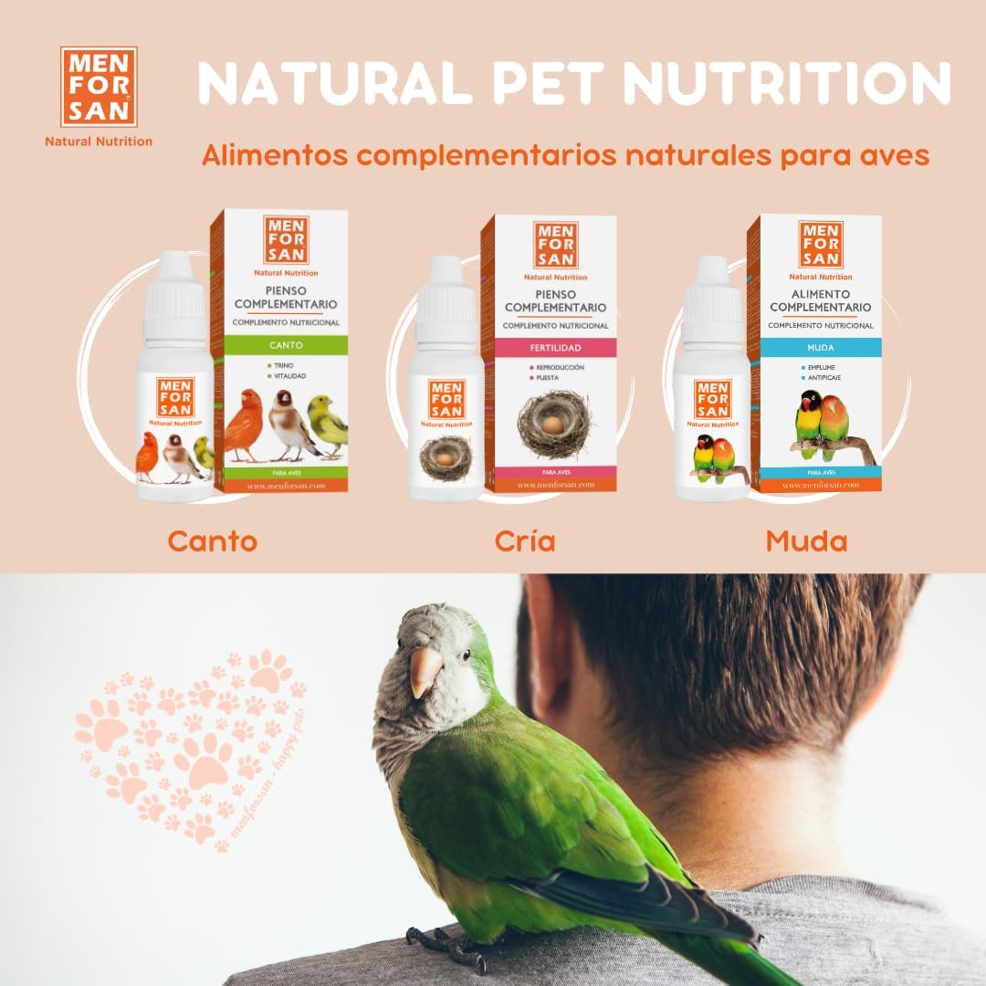 Thumbnail 4 de MENFORSAN Mangime complementare per uccelli in muta in gocce, 30 ml