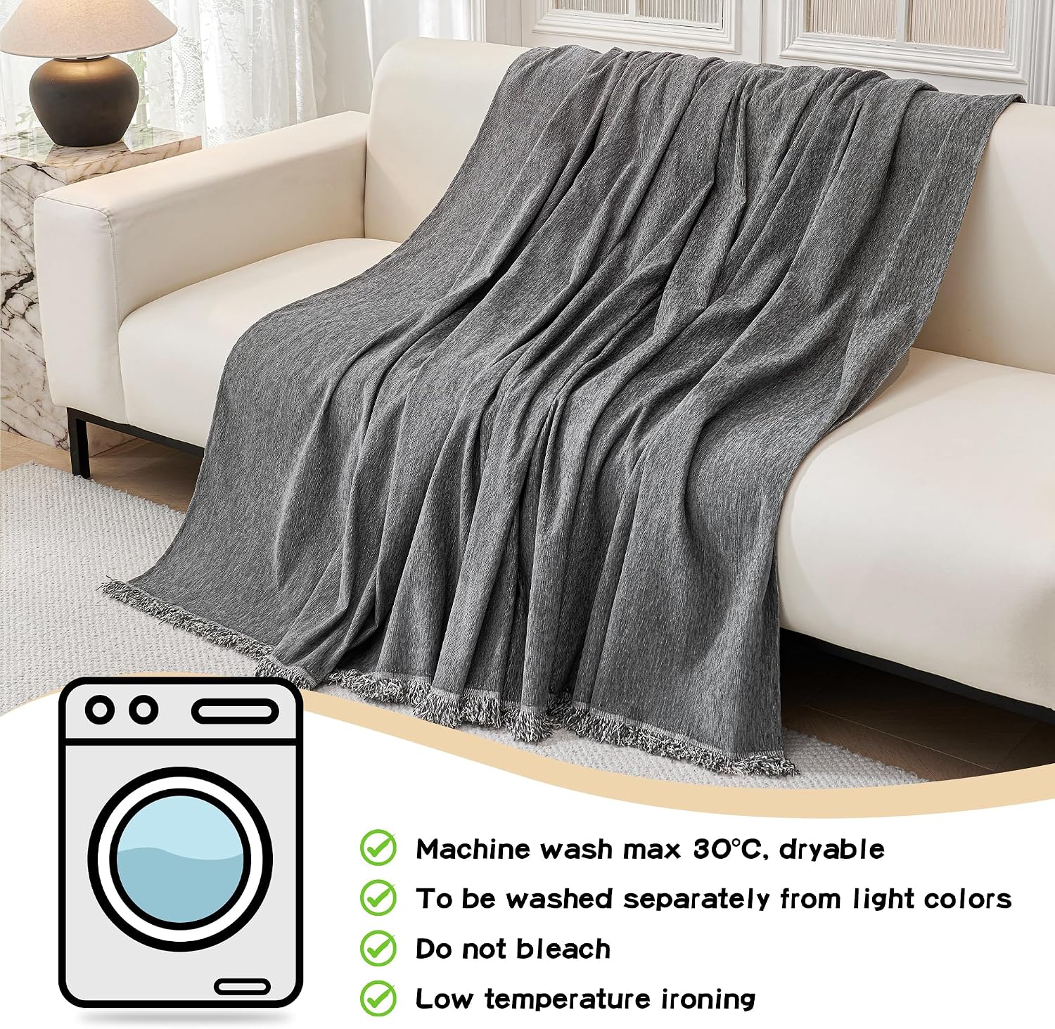 Thumbnail 6 de MYSKY HOME Sectional Sofa Cover, 71 x 118 in