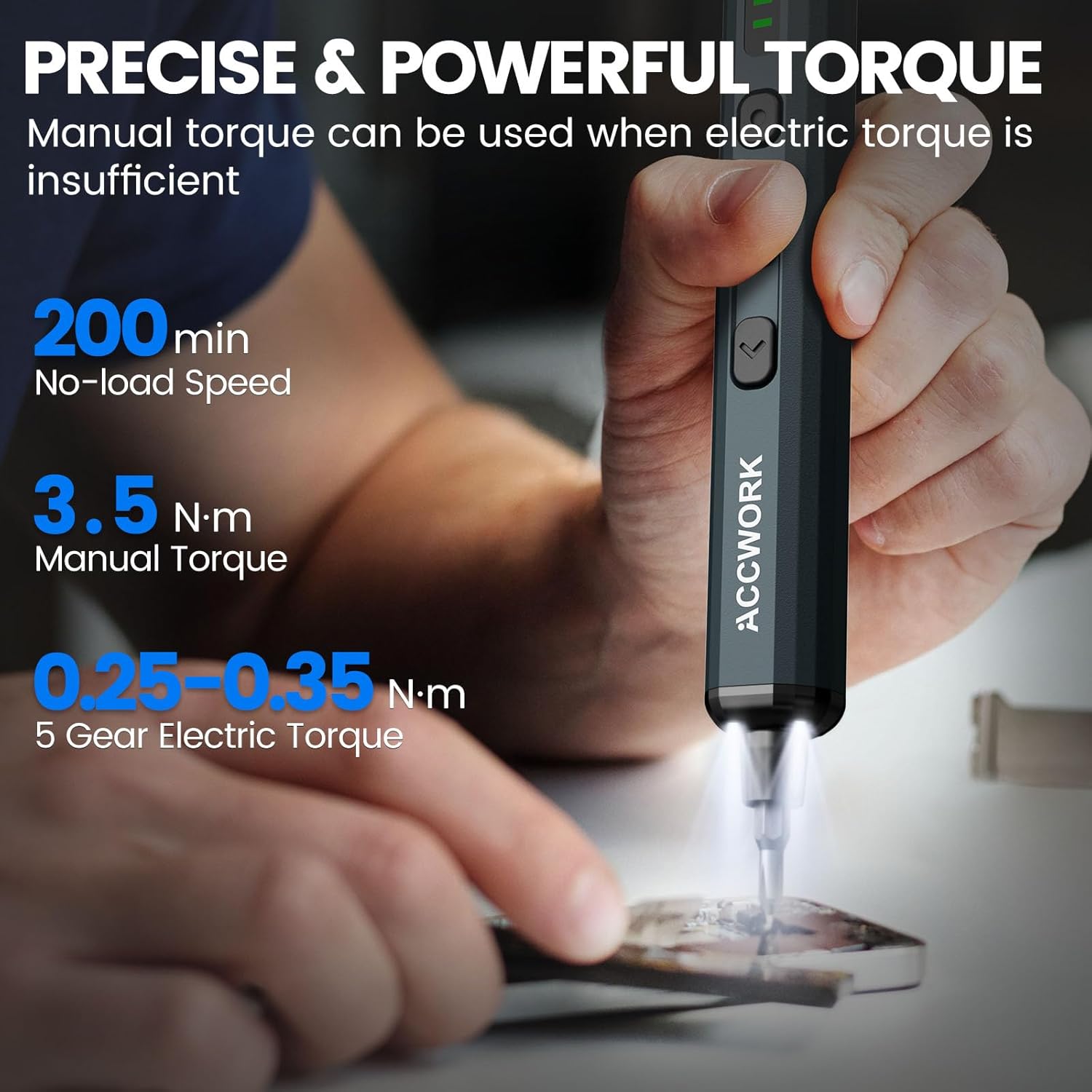 Thumbnail 2 de Accwork Mini Electric Screwdriver 68-in-1 Precision Set with 64 Magnetic Bits