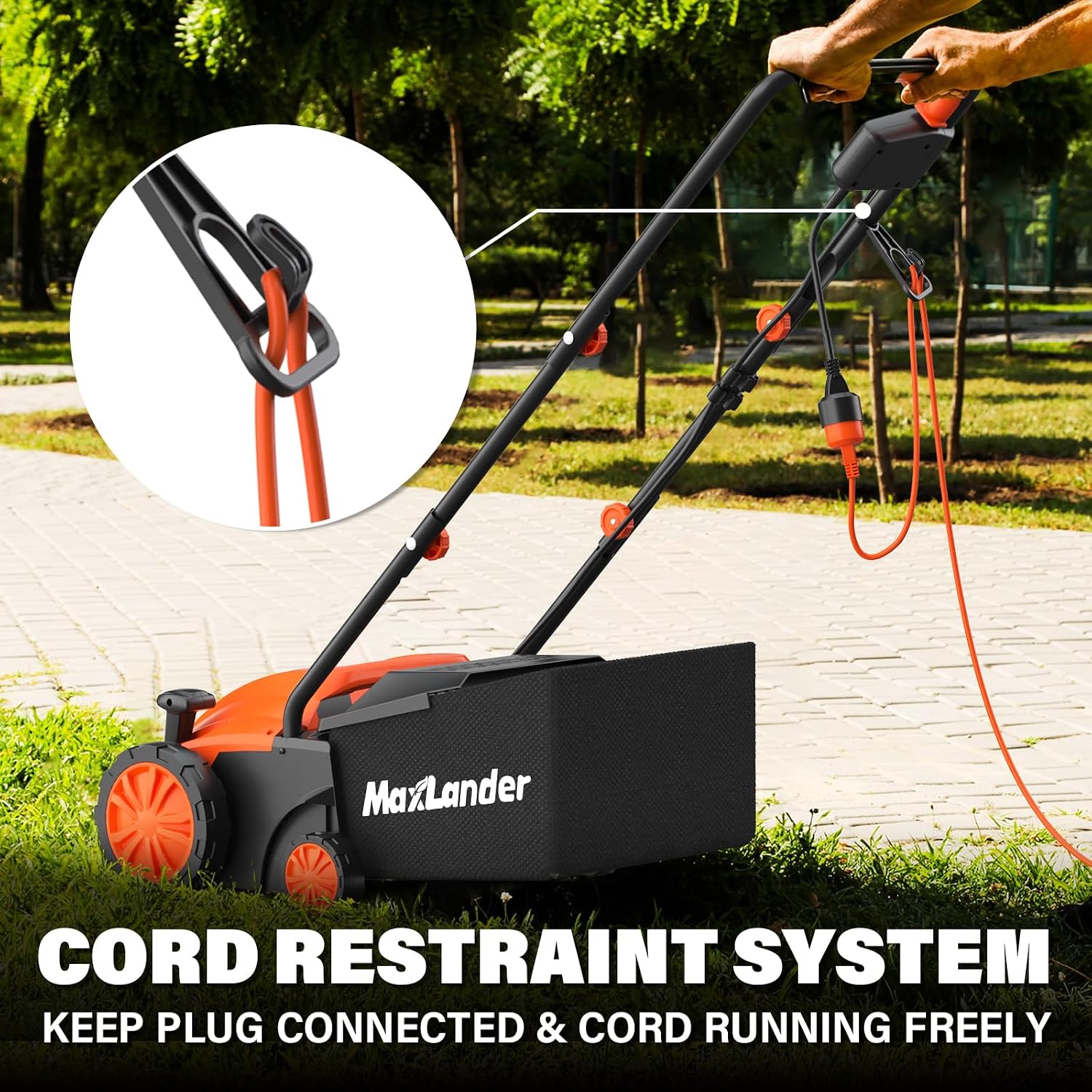 Detalle de MAXLANDER 9f73ed3b-036c-4c8e-9f5c-6dc6846cb8ef 13-Inch 12-Amp Lawn Dethatcher and Scarifier