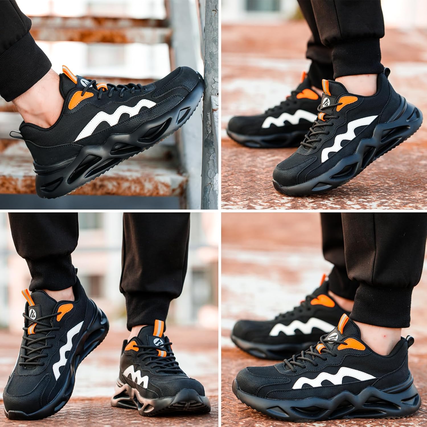 Thumbnail 1 de Chaussures de sécurité AFJYG avec embout acier, semelle anti-crevaison Kevlar et semelle antidérapante (EU 37-46)