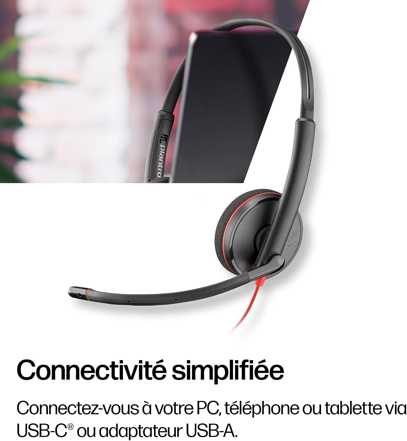 Detalle 2 de Poly Blackwire 3220 micro-casque filaire