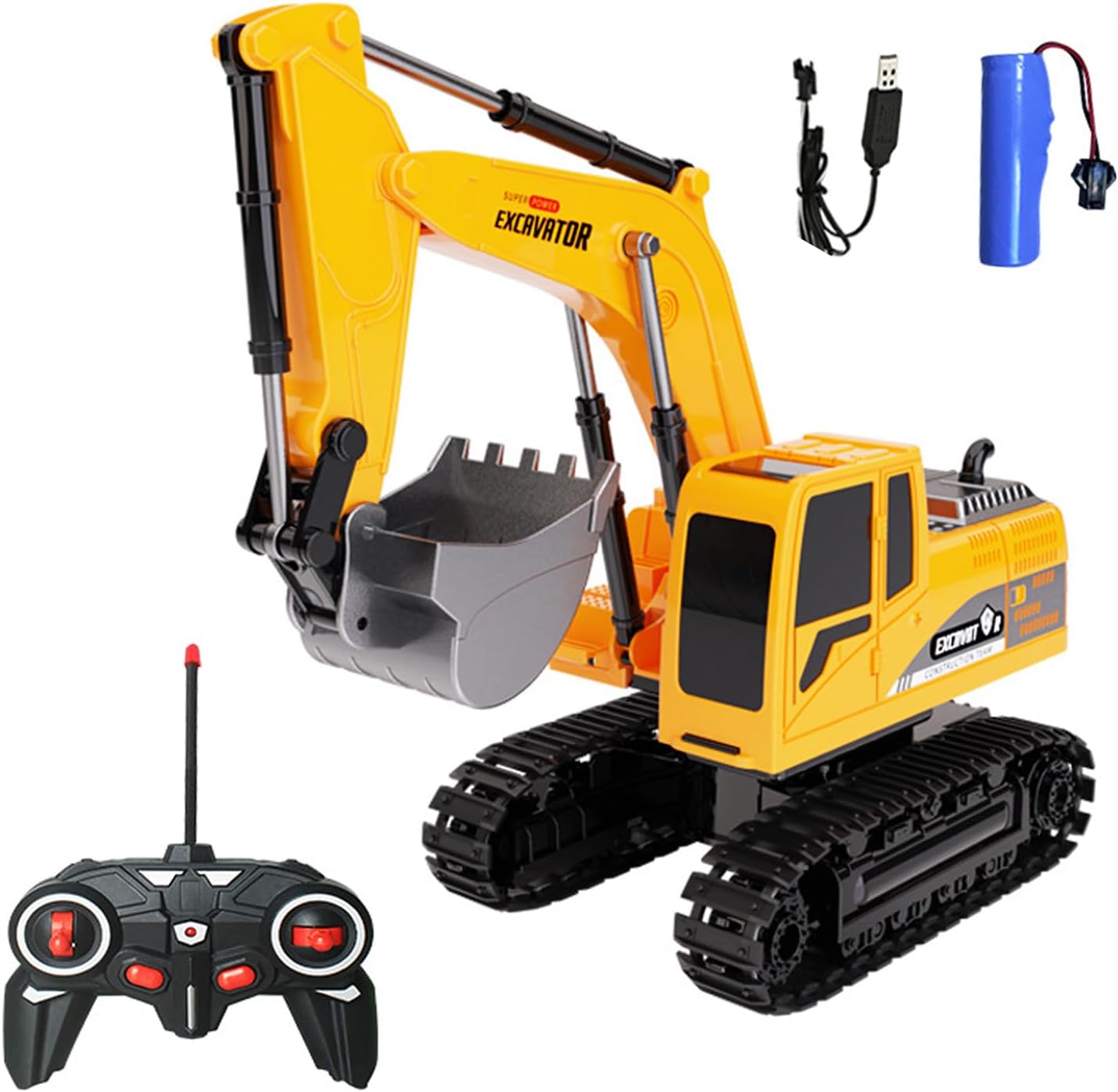 Detalle de Ruutcasy Remote Control Excavator – 1:24 Scale RC Digger for Kids