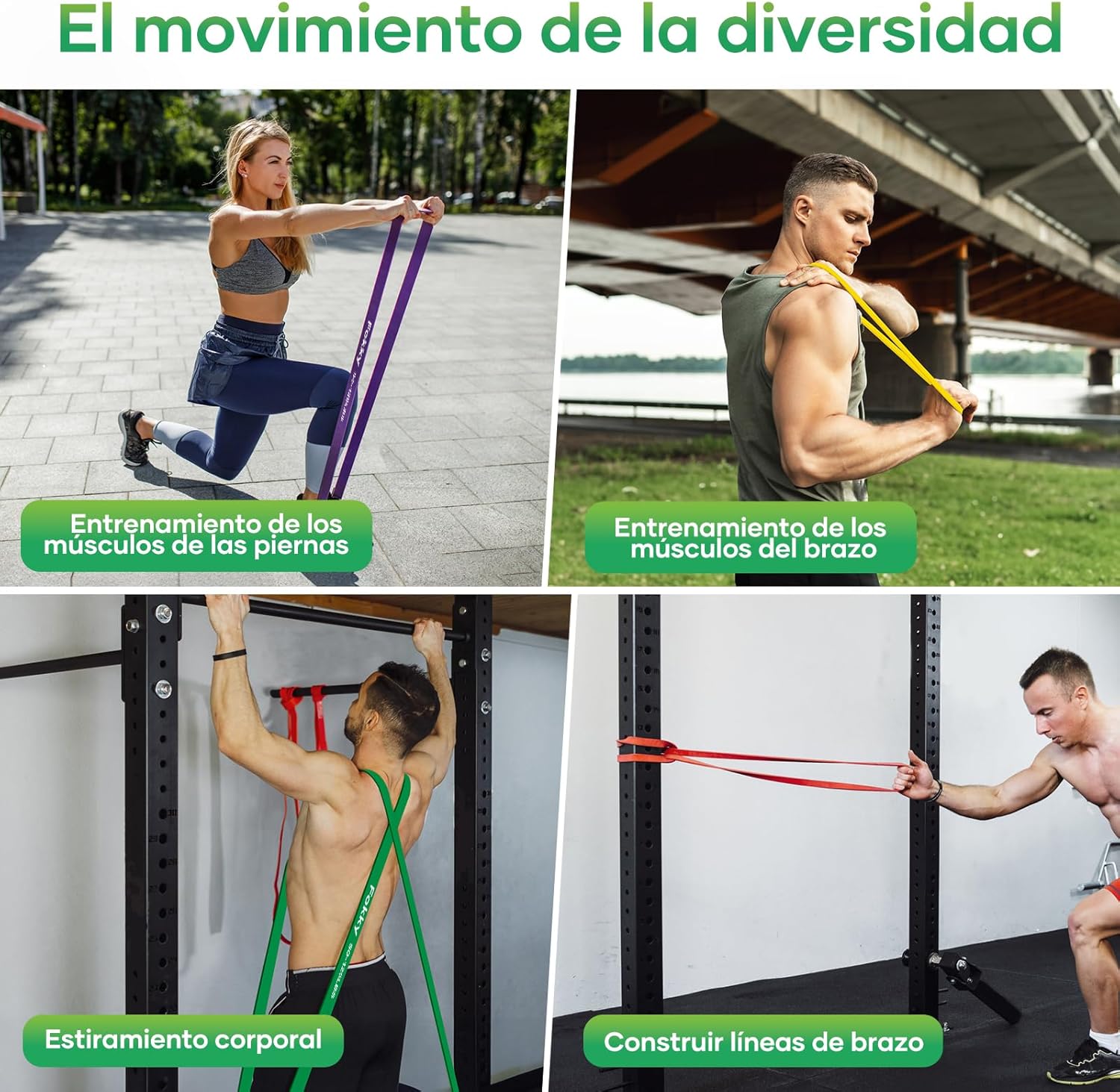 Thumbnail 4 de Fokky Bandas Elasticas Musculacion Set de 5