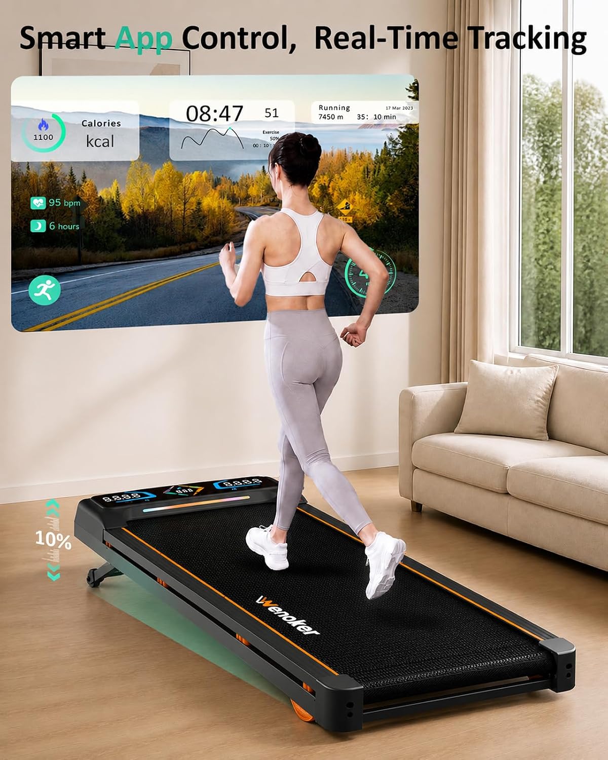 Thumbnail 6 de Wenoker Walking Pad Treadmill with 12% Auto Incline and 2.5 HP Motor