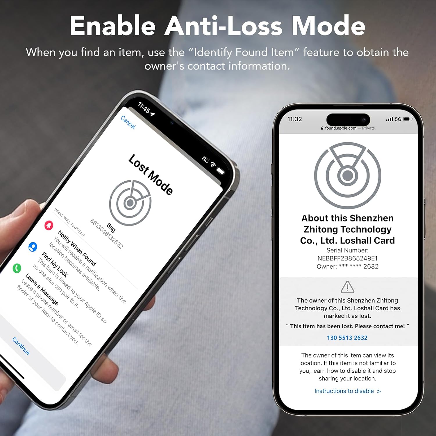 Thumbnail 6 de CASCHO Wallet Tracker Carte – Carte localisateur MFi certifiée, MagSafe, IP68 et Find My pour iOS
