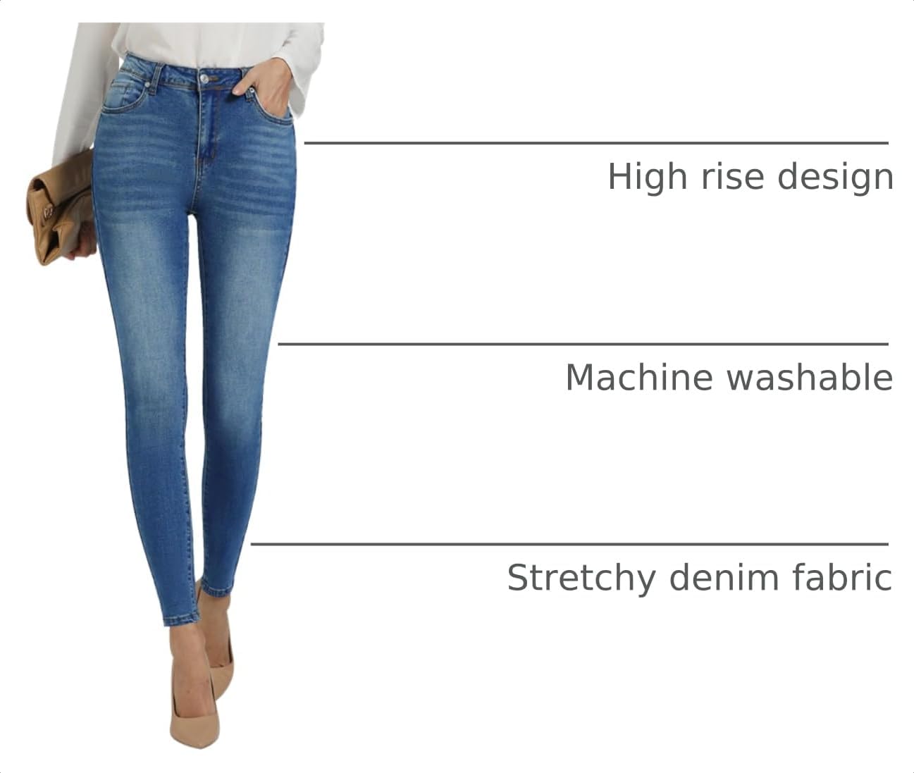 Detalle 2 de GRAPENT Skinny Jeans High Waist Slimming 1️⃣