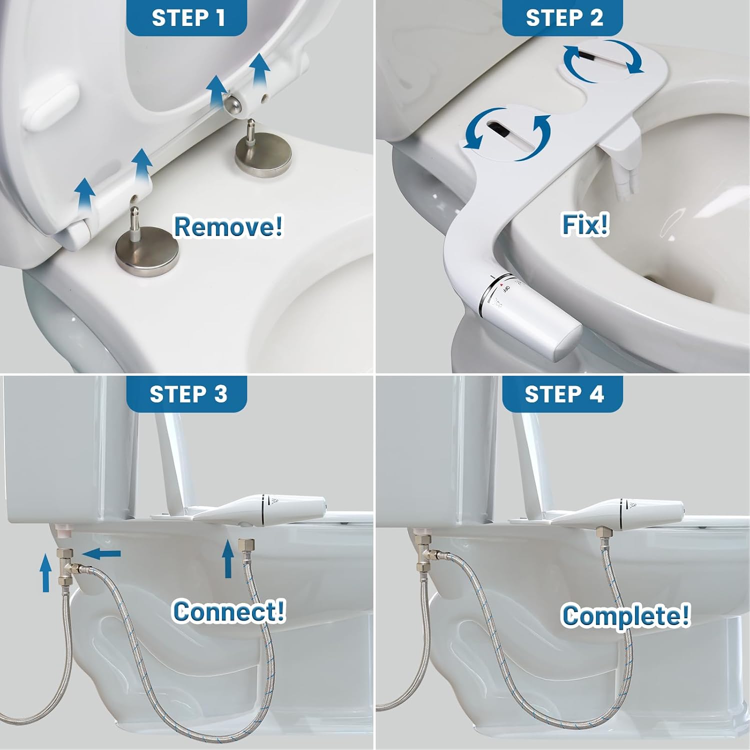 Detalle 2 de PENDEJATO-7 series bidetopzetstuk voor toilet met dubbele sproeier