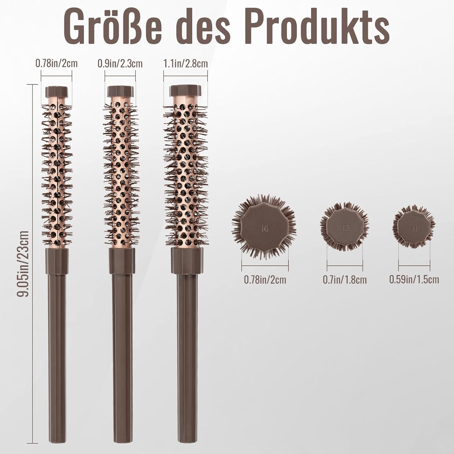 Thumbnail 1 de 3er-Set kleine Rundbürsten Föhnbürste für Haarpflege 💇