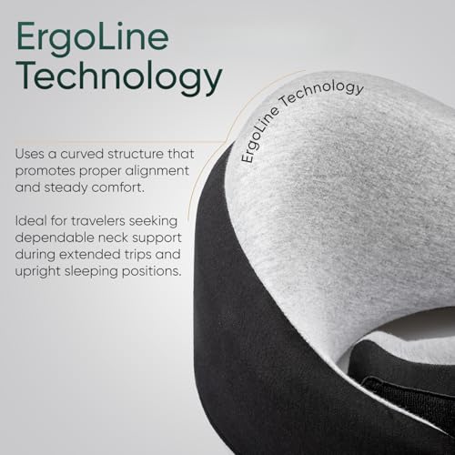 Detalle de Proglobe Luxe Neck Support Pillow, Memory Foam, Organic Cotton, Charcoal