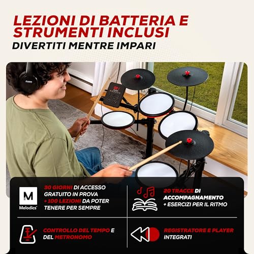 Detalle de Alesis Turbo Max Batteria Elettronica: kit completo per principianti con Bluetooth
