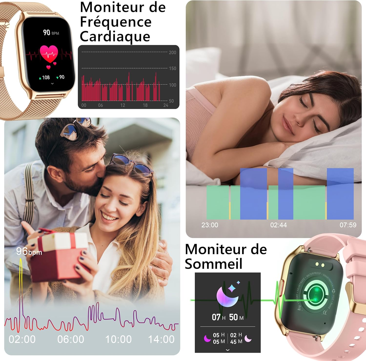 Thumbnail 4 de ZOSKVEE Montre Connectée P95: Écran 2,0'', Suivi Santé et 100+ Modes Sportifs