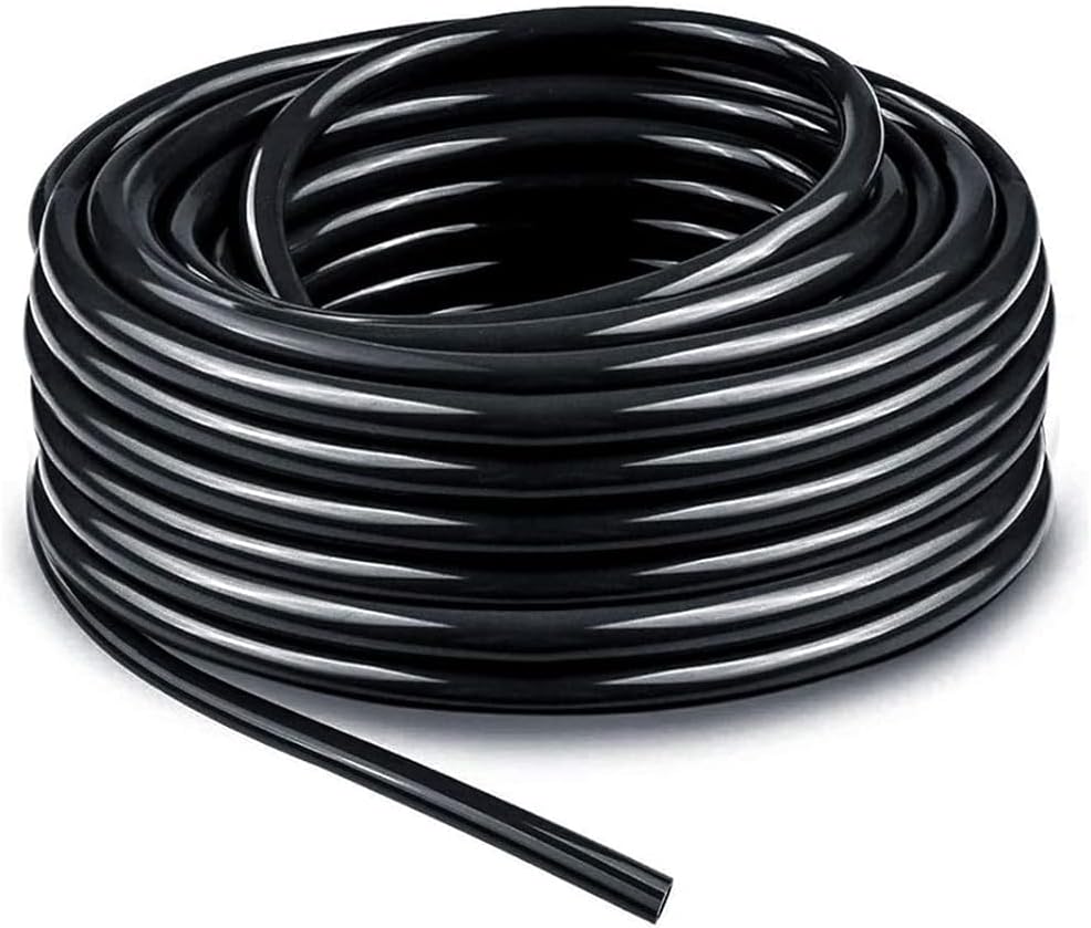 Detalle de Tesmotor Micro Drip Irrigation Tube 4mm ID / 6mm OD, 20M UV‑Proof PVC Hose for DIY Irrigation