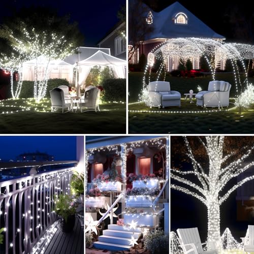 Detalle 2 de Guirnalda Luces Exterior Solar FIFlying 2x16M 160 LED – 18 m de cable, 8 modos, IP65