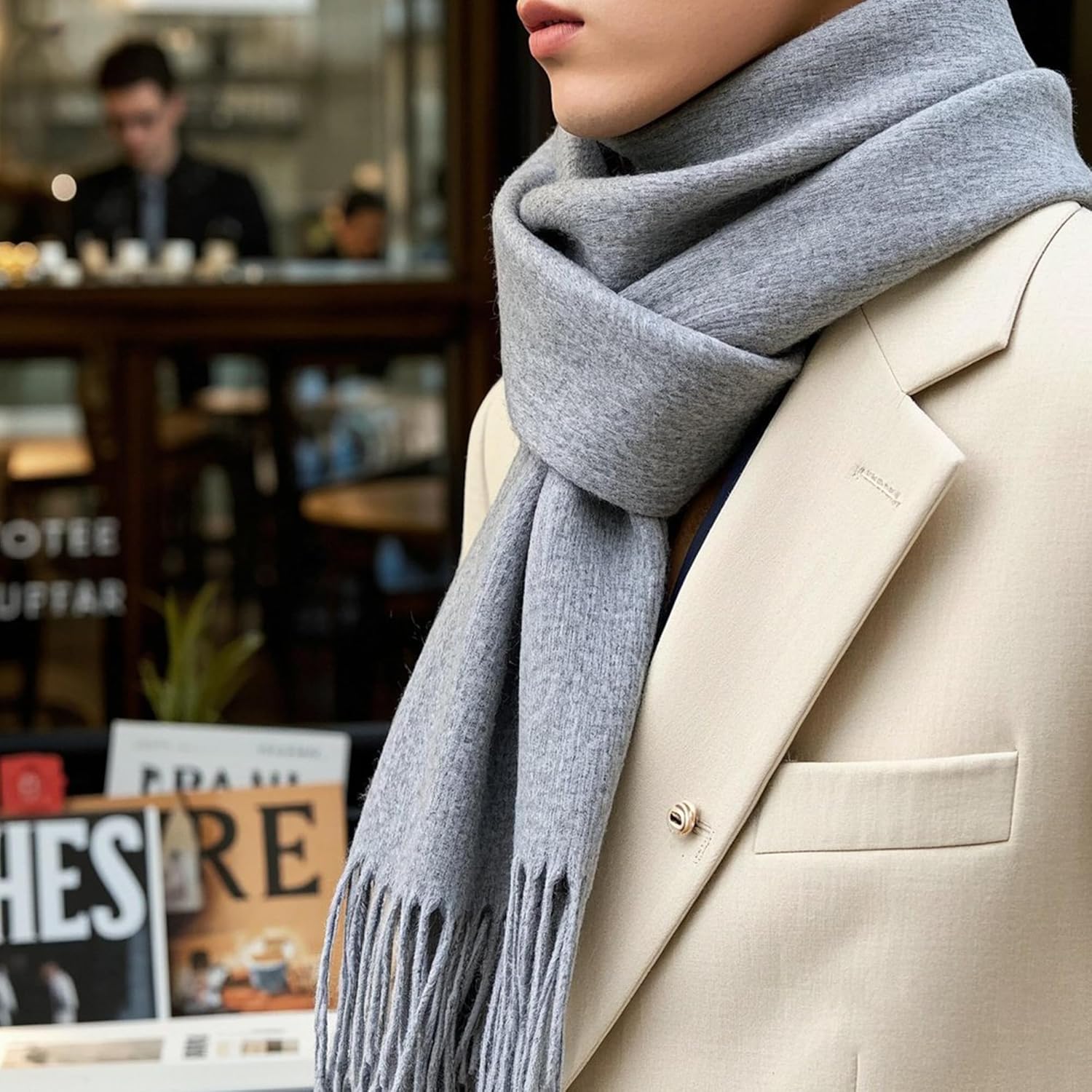 Thumbnail 3 de SoftSixant Cold Weather Wool Scarf 70.8" 🧣
