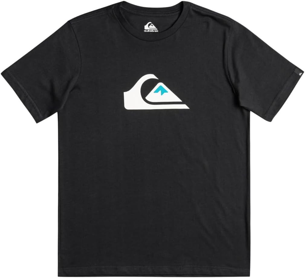 Detalle de Quiksilver Comp Logo Screen Tee per Ragazzo – Maglietta traspirante con logo frontale
