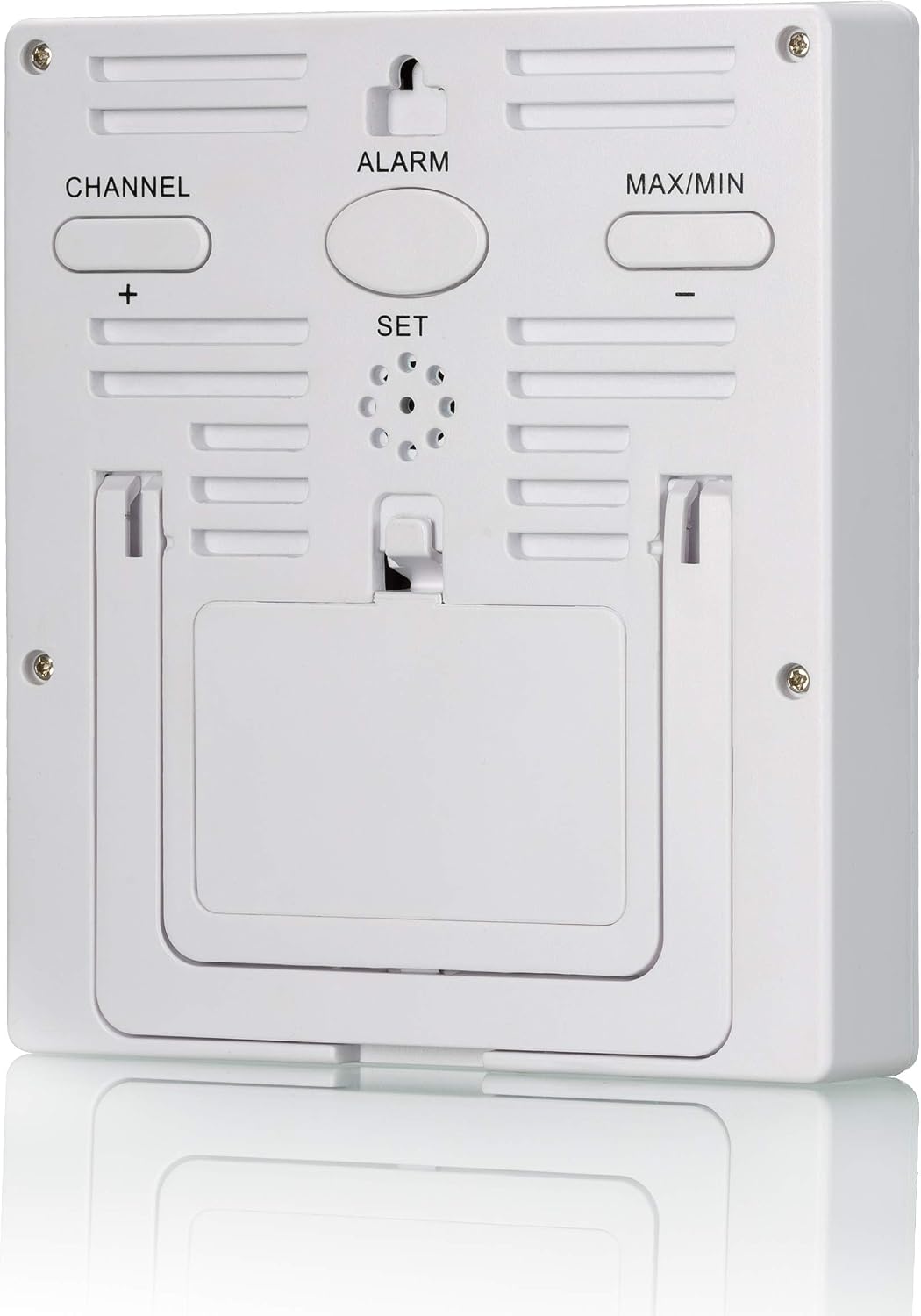 Detalle de BRESSER termoiogrometro bianco con 3 sensori remoti e stazione base LCD