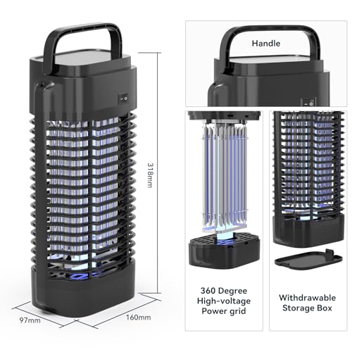 Detalle de Lampe Anti Moustique AccEncyc 4200V – Tueur d'insectes électrique Haute Puissance, IPX4