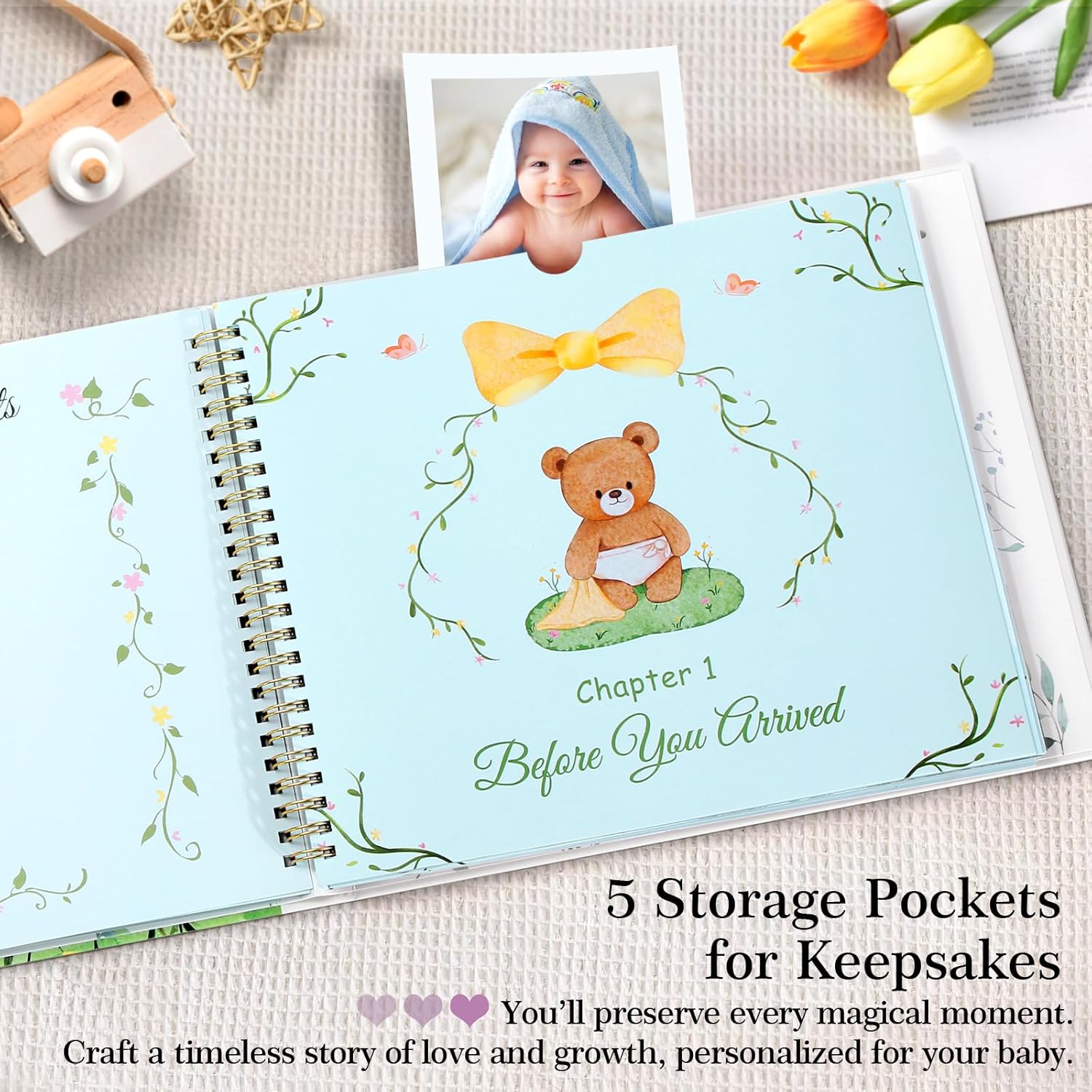 Thumbnail 1 de Baby Memory Book 132 Pages Keepsake